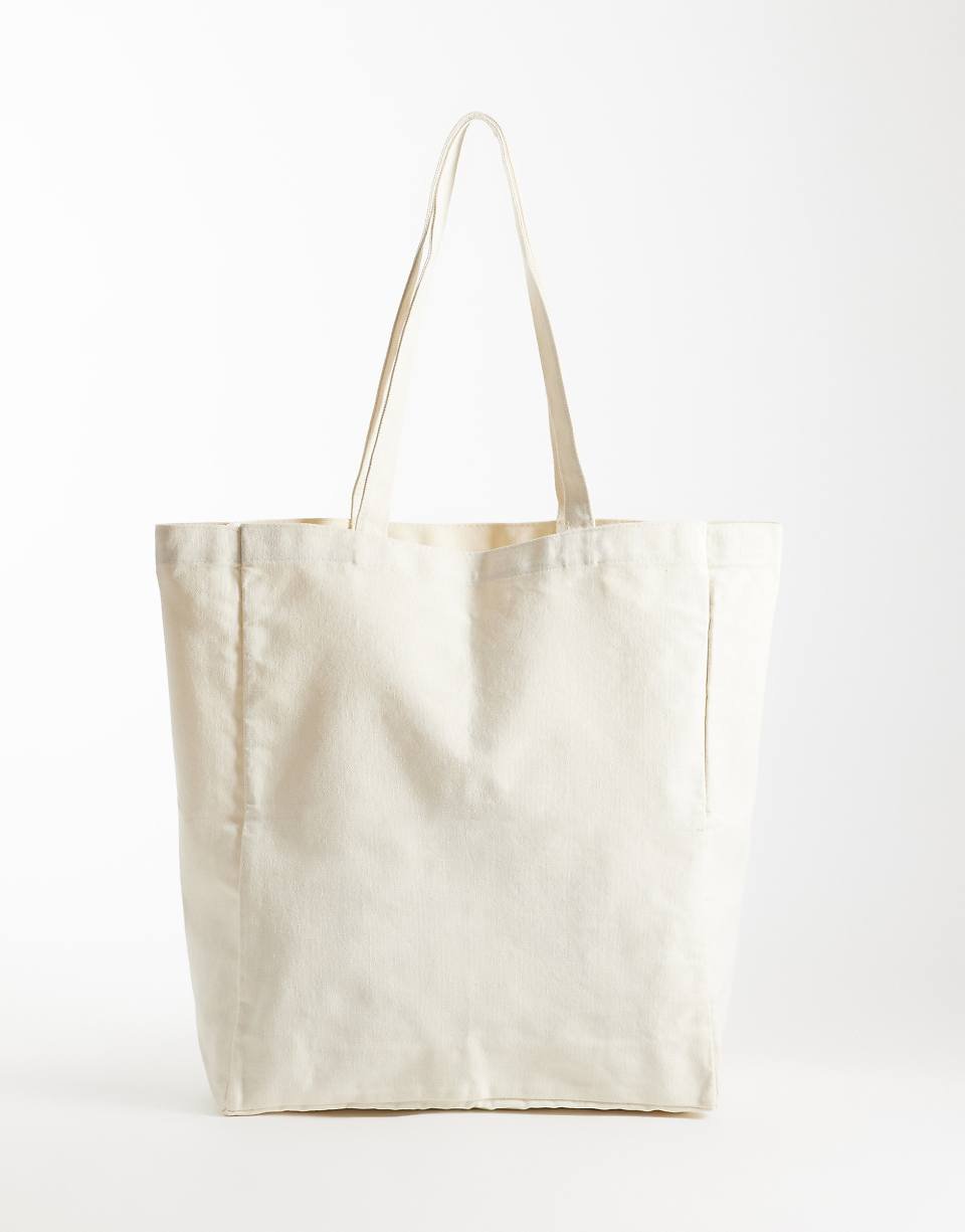 Cabas toile b imprimé café - Byed cassé