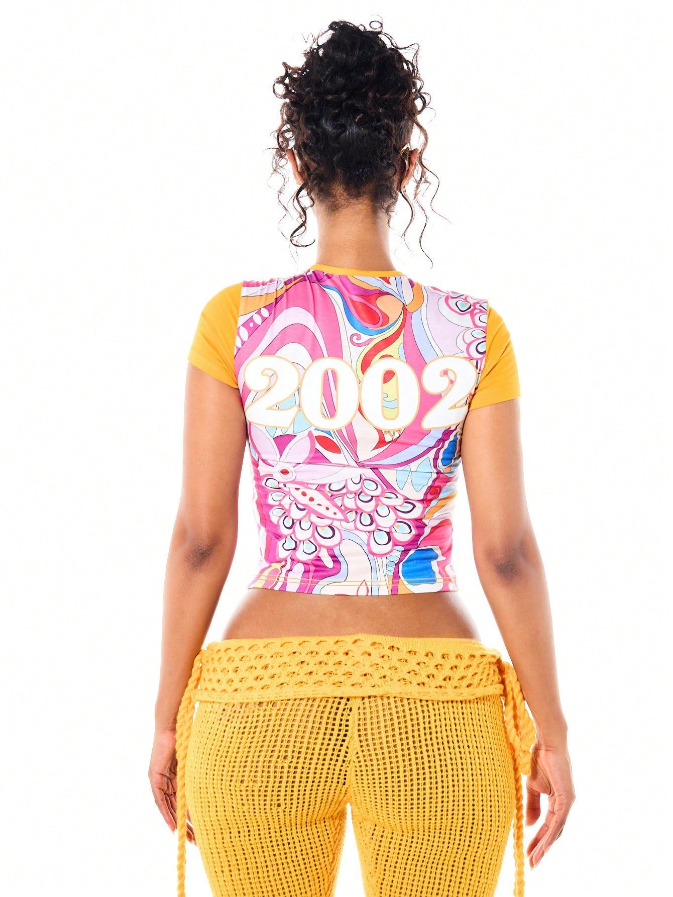 T-shirt 9sir slim imprimé rétro b ktaba graphique