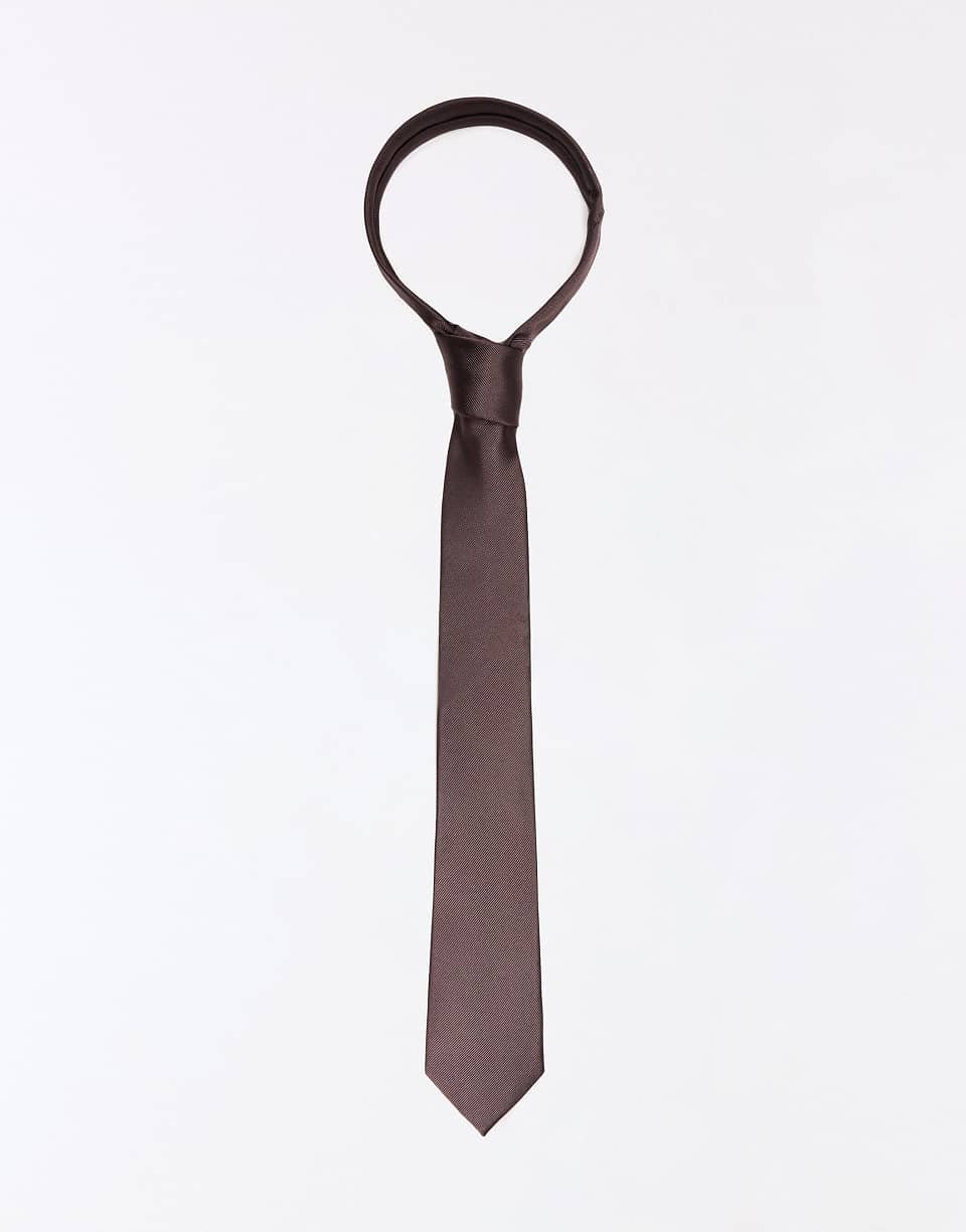 Cravate unie marron