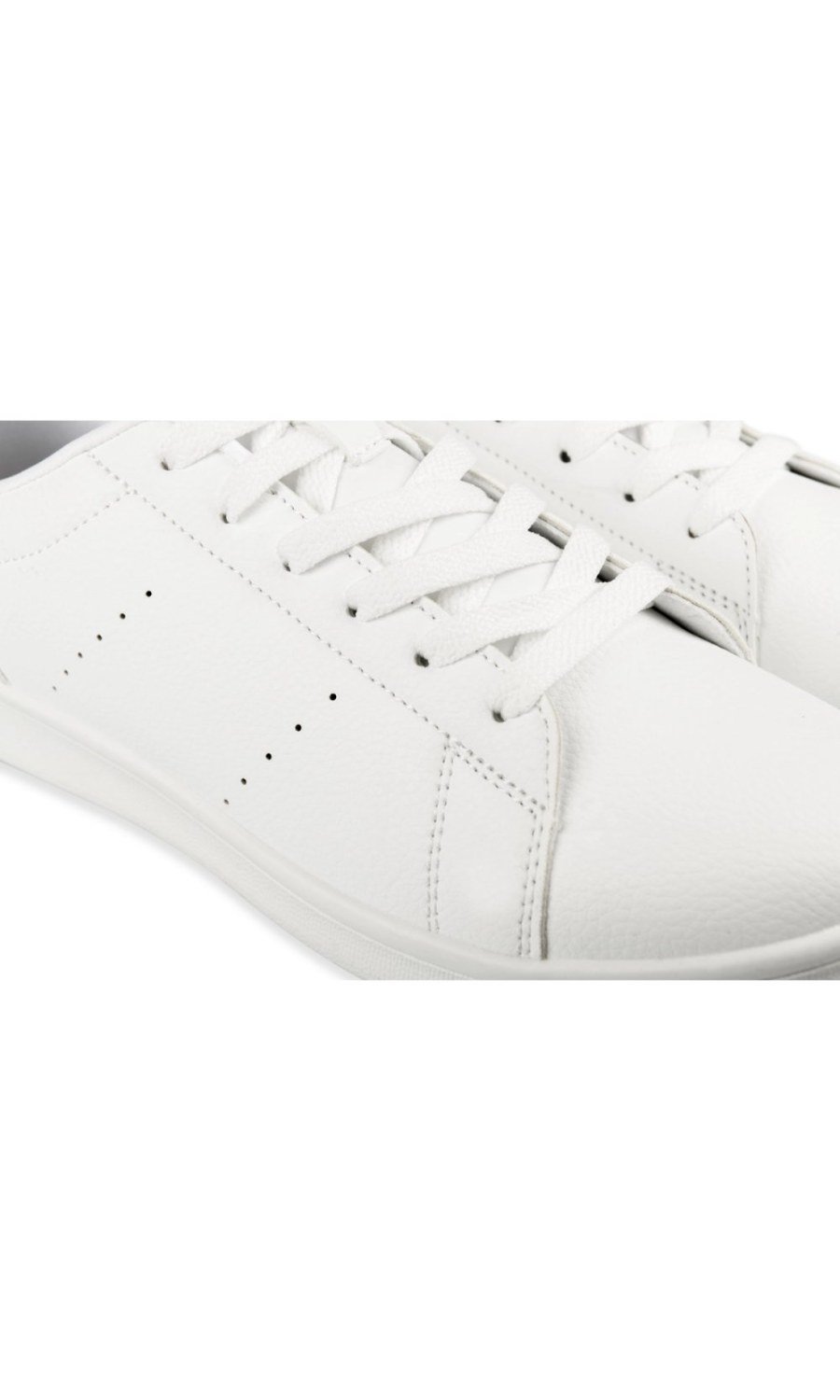 White sneakers with iridescent heel