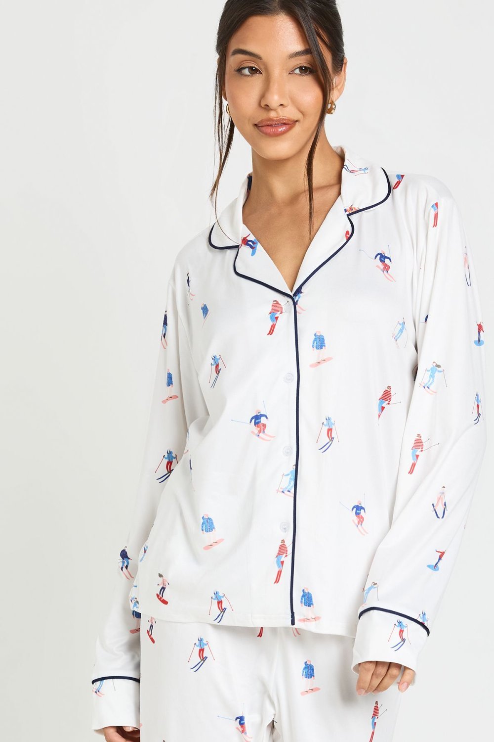 Pyjama haut w sarwal b tsawer d ski b passepoil