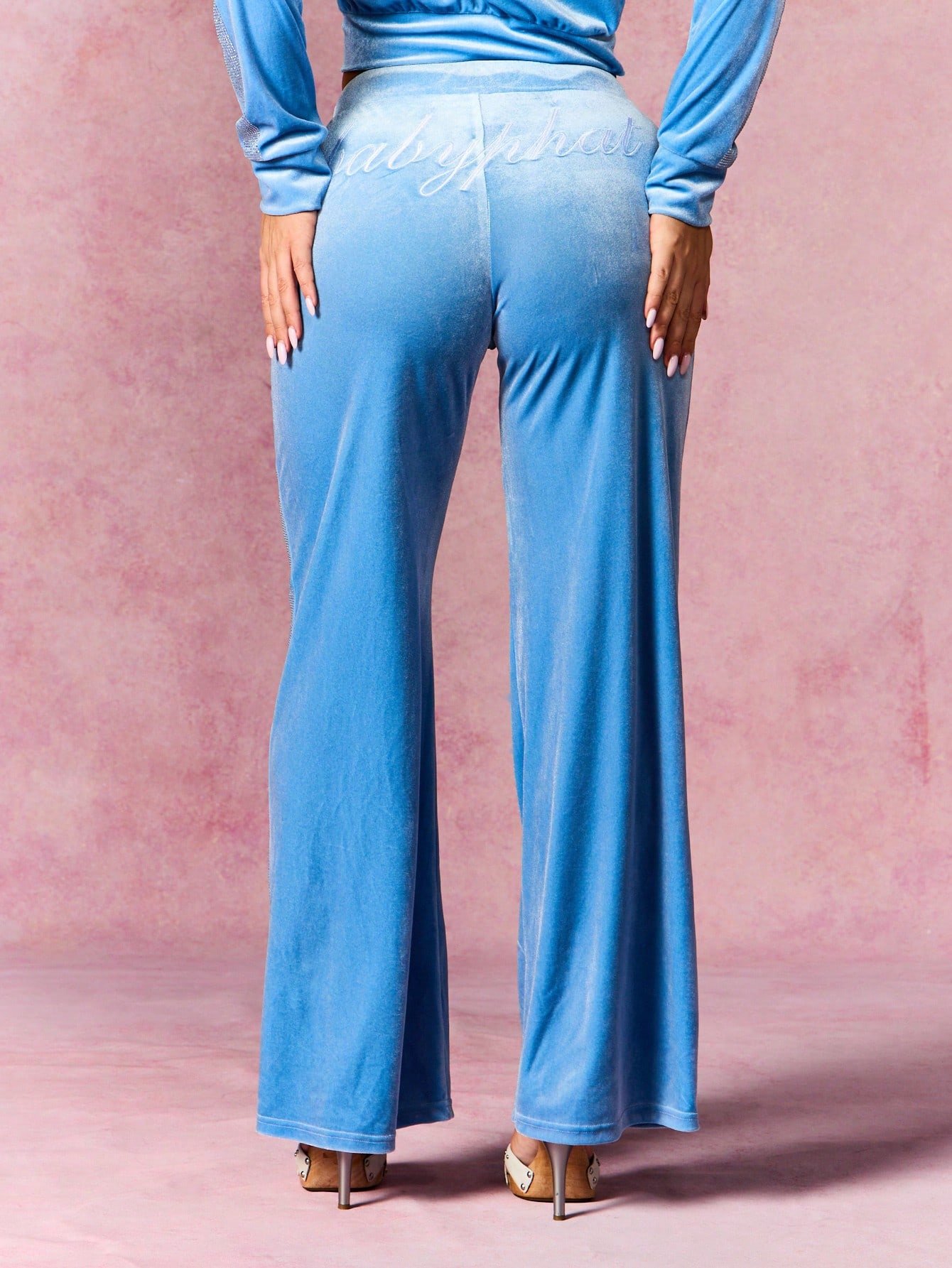 Pantalon de jogging à jambes larges en velours