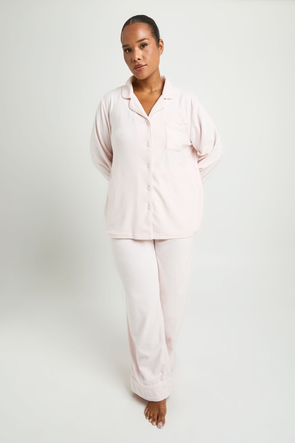 Pyjama chemise w sarwal f polaire - Grande taille