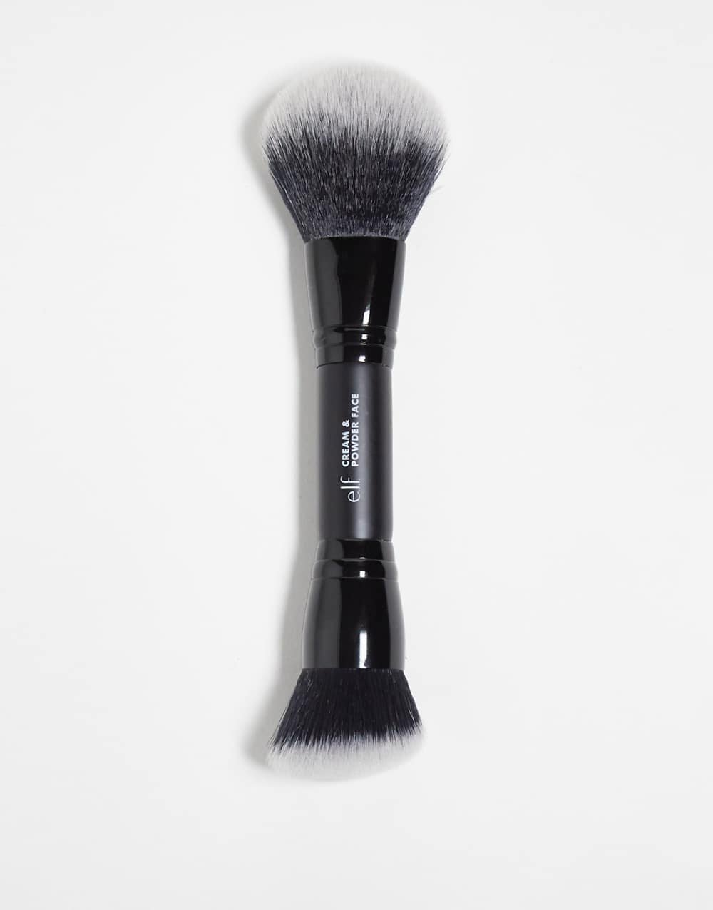 Dual-ended face brush for cream and powder - Black