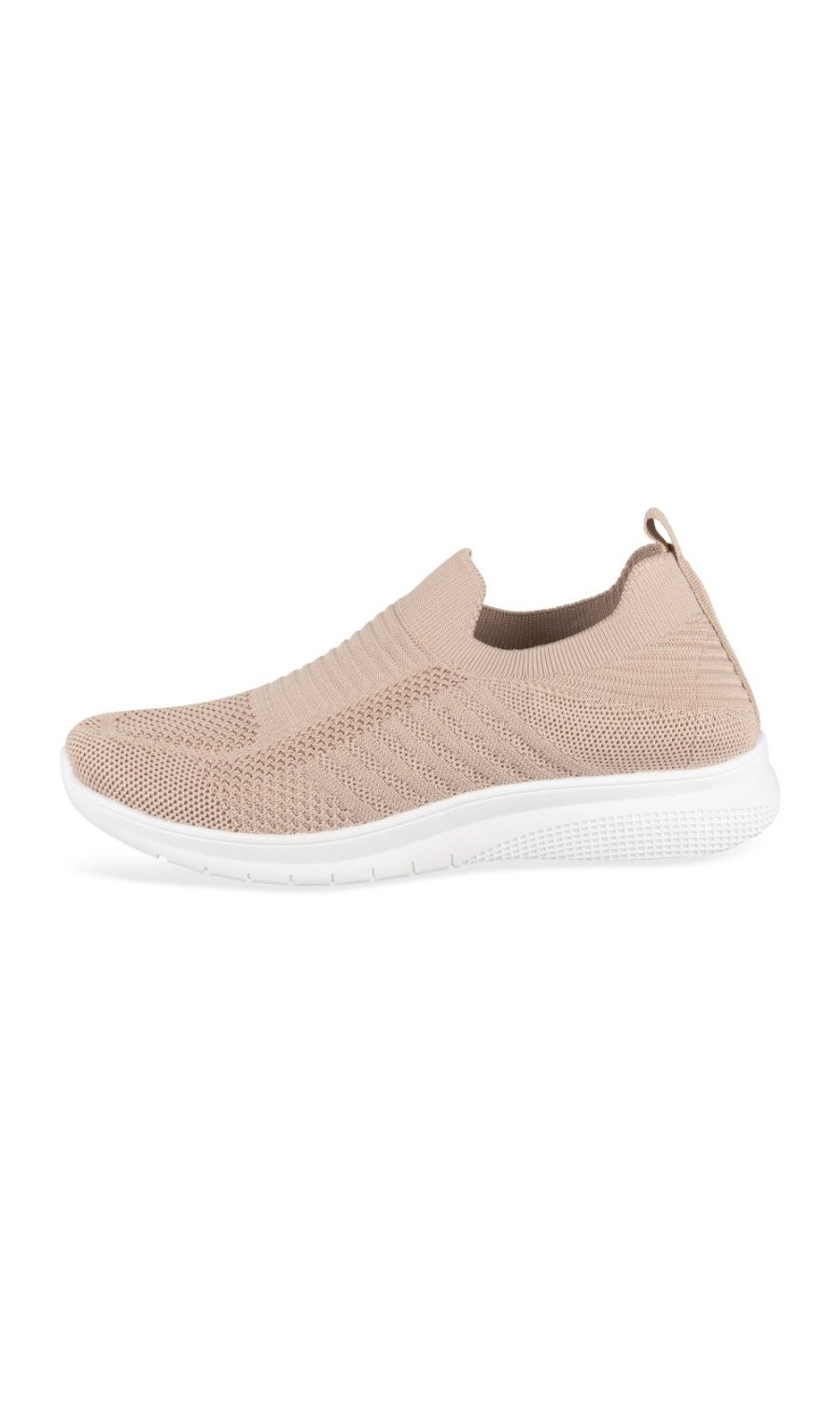 Baskets chaussettes b triko wardi poudré
