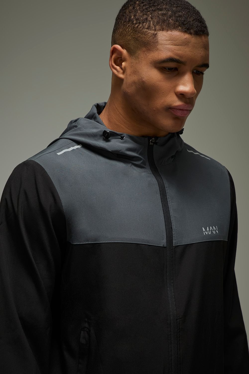 Colour-block sports tracksuit
