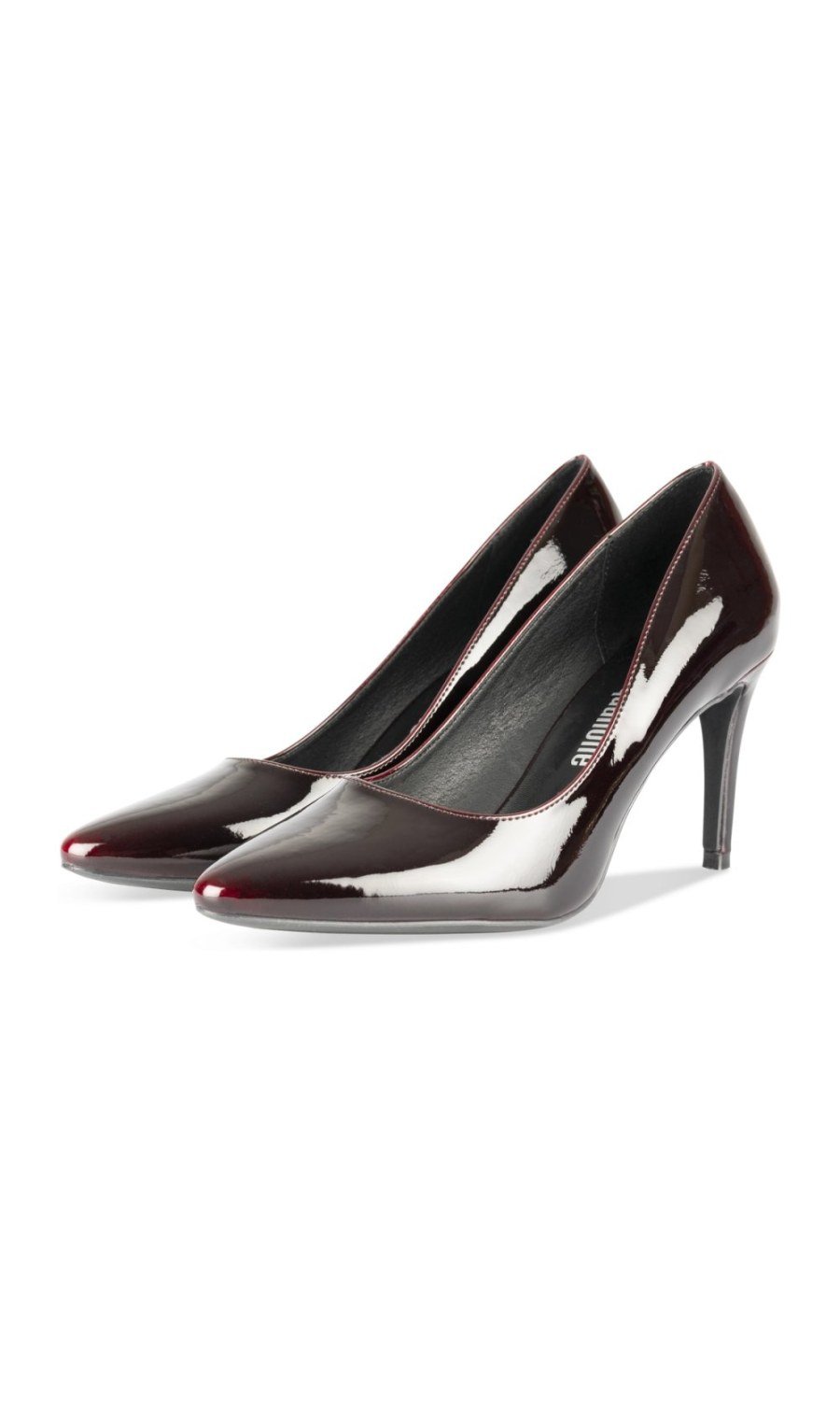 Escarpins vernis pointus bordeaux