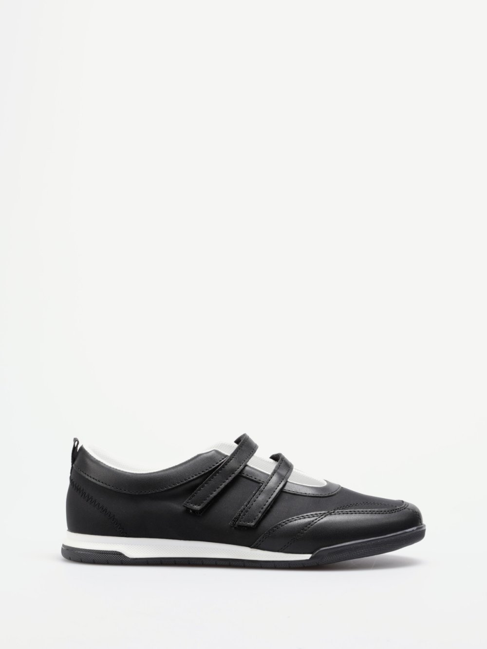 Black double-strap trainers