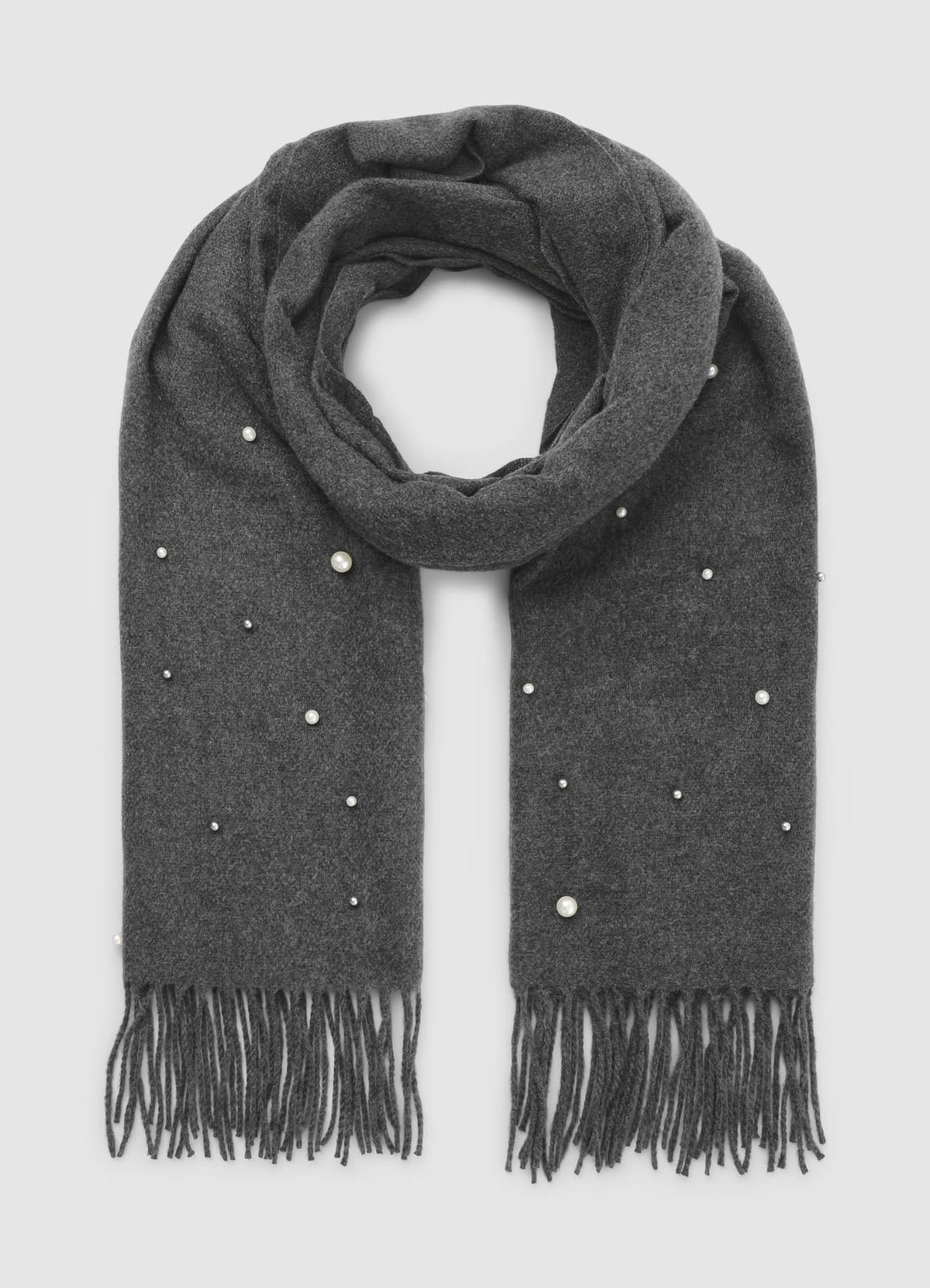 Écharpe b perles w franges