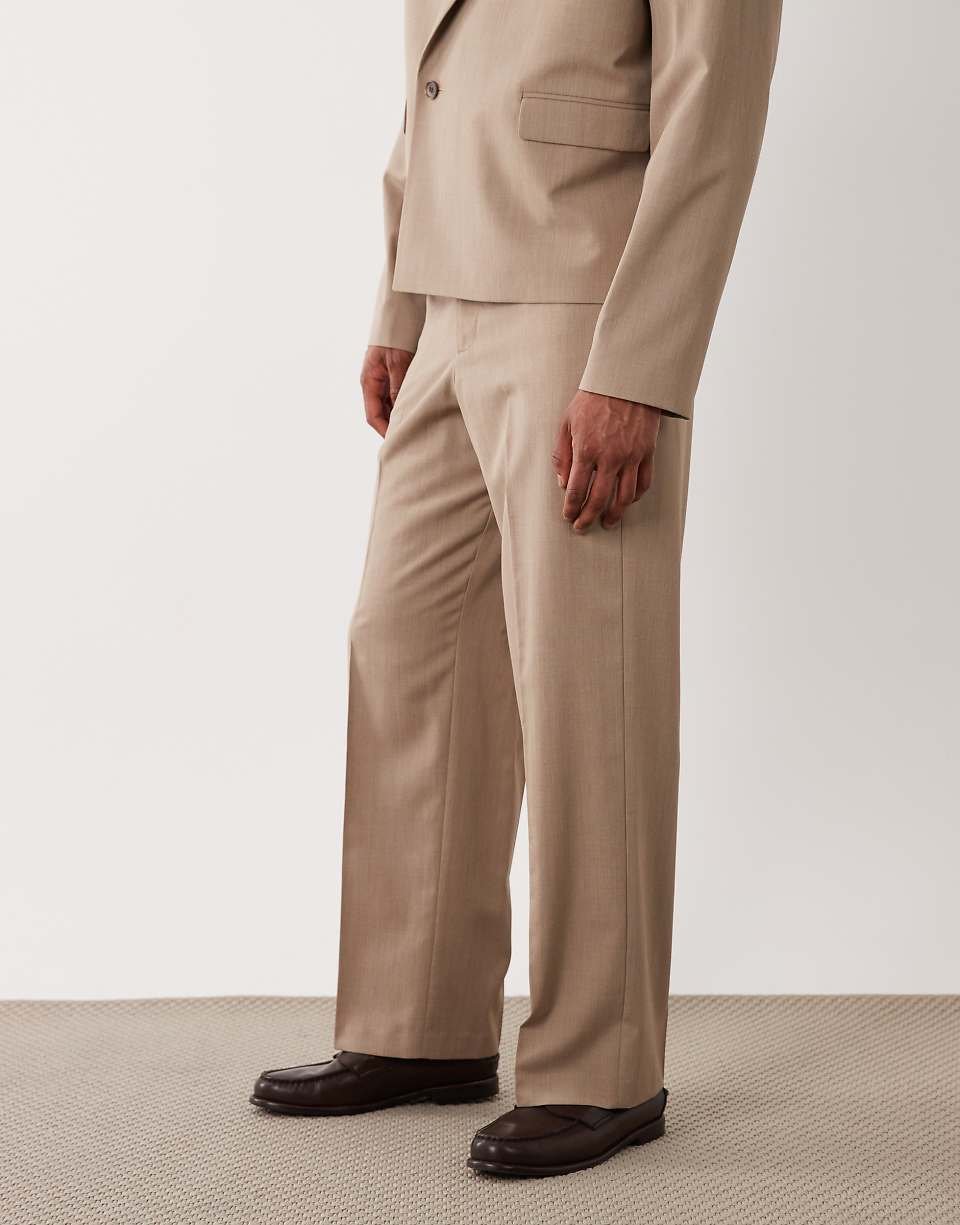 Pantalon de costume ample - Camel