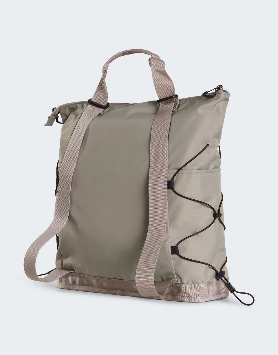 Borealis tote bag en stone slab/dark chestnu