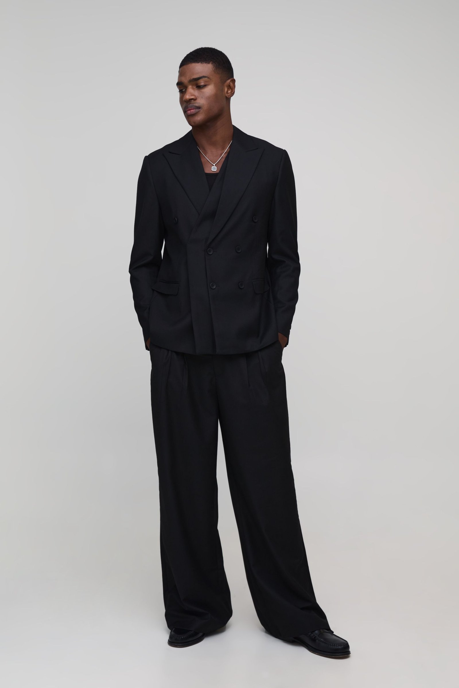 Veste smoking décontractée b double col