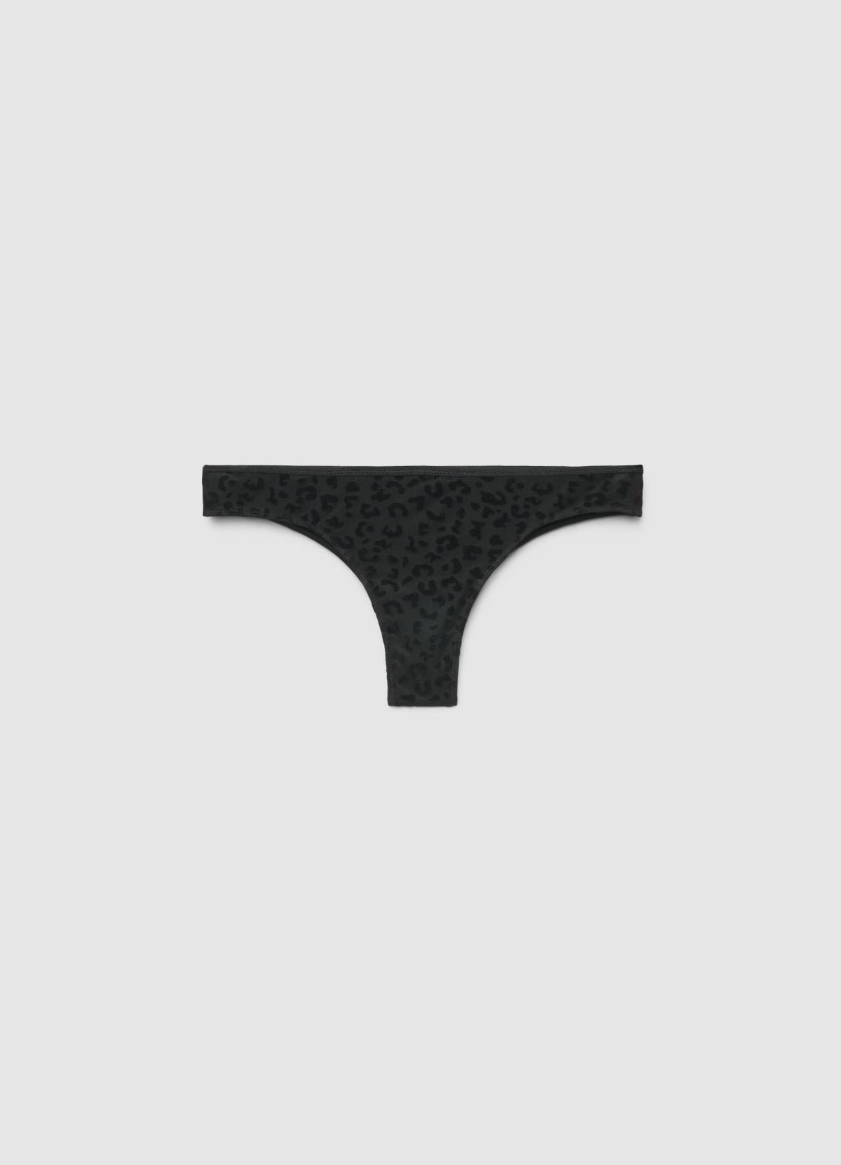 Flocked animal-print Brazilian briefs