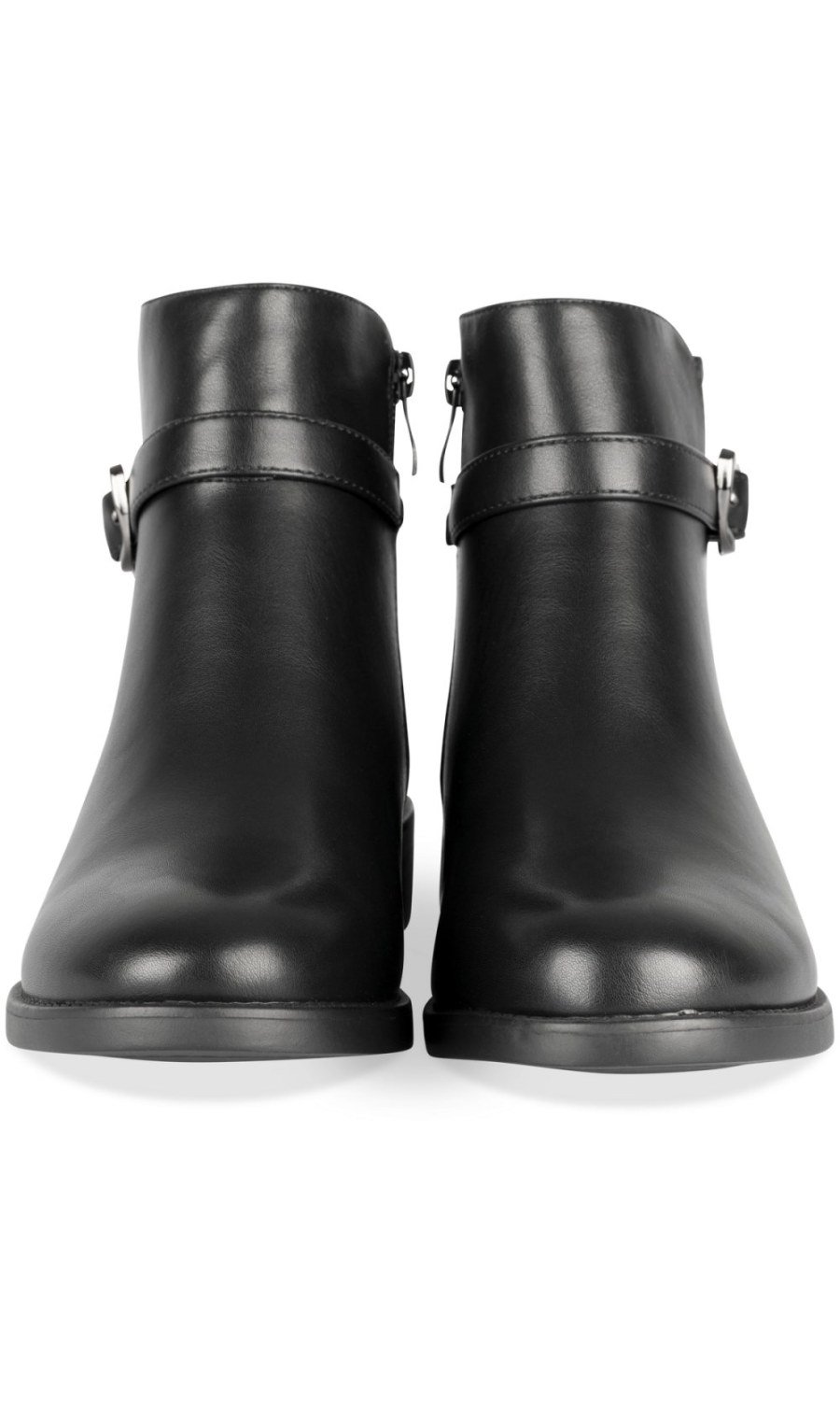Bottines à bride bouclée noires