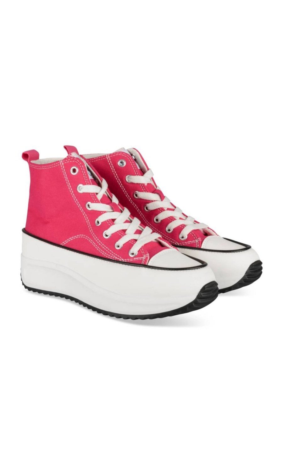 Baskets montantes plateforme fuchsia