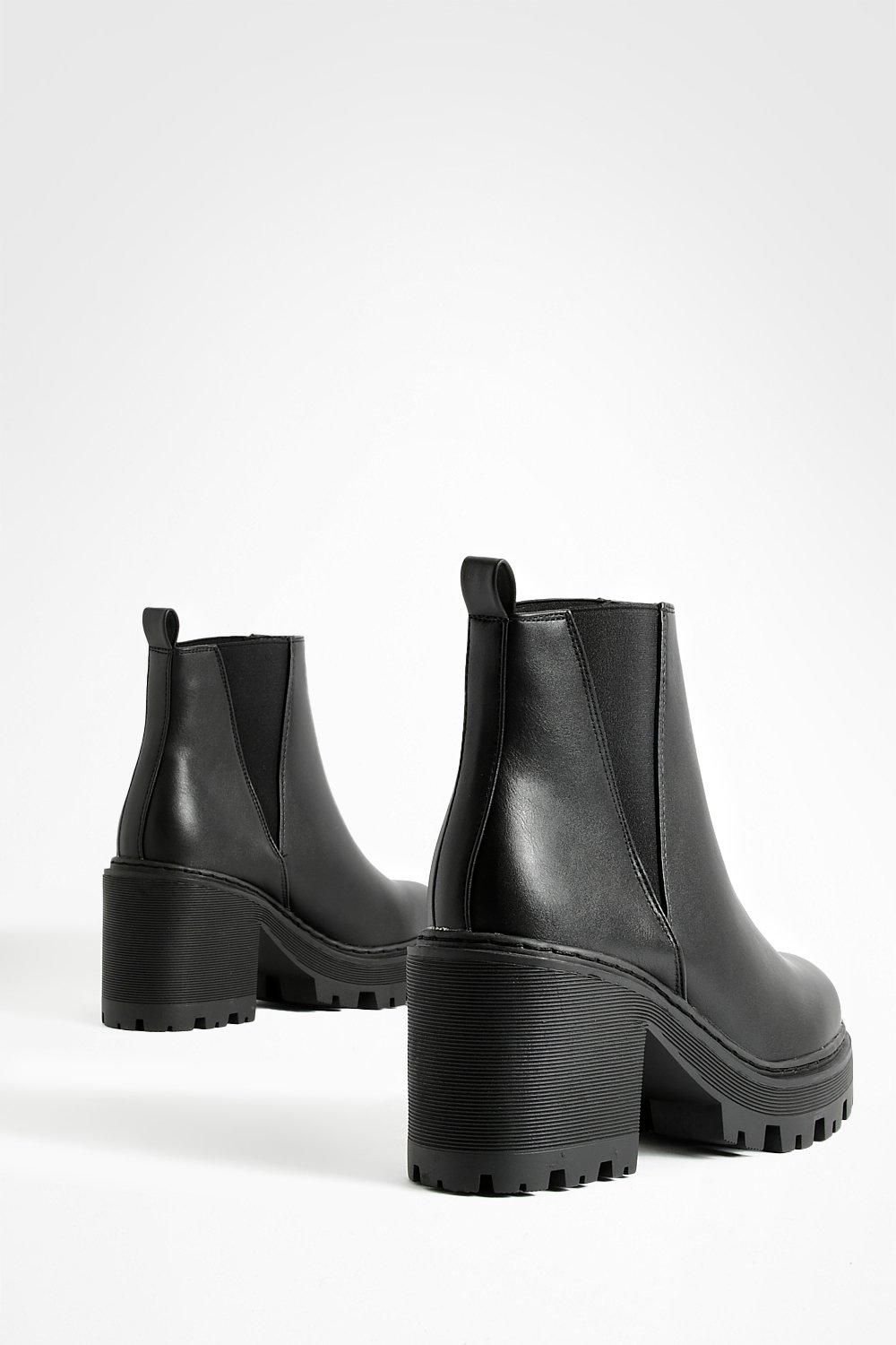 Bottines Chelsea b talon bloc ghlid - Pied large