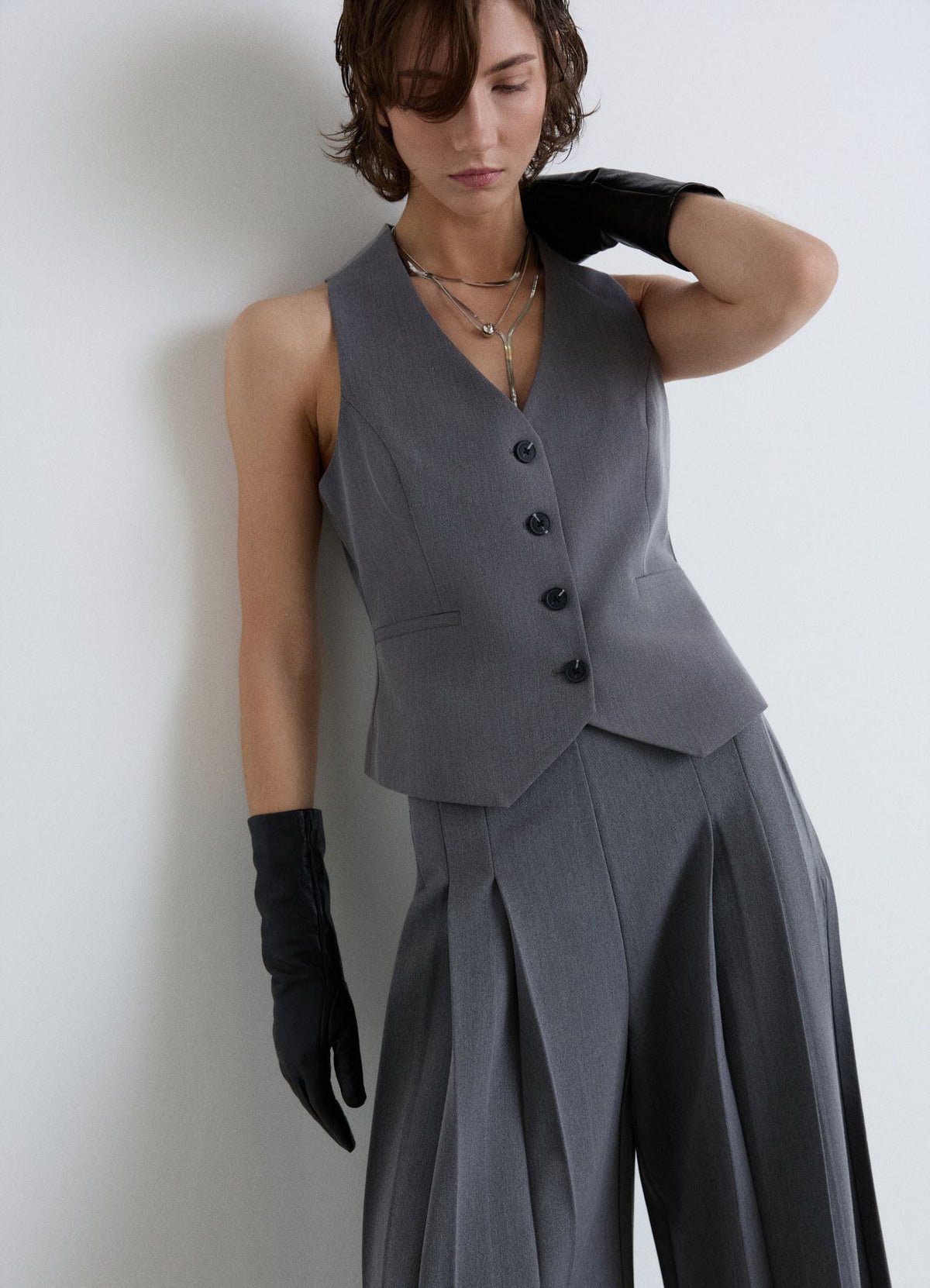 Marl tailored waistcoat
