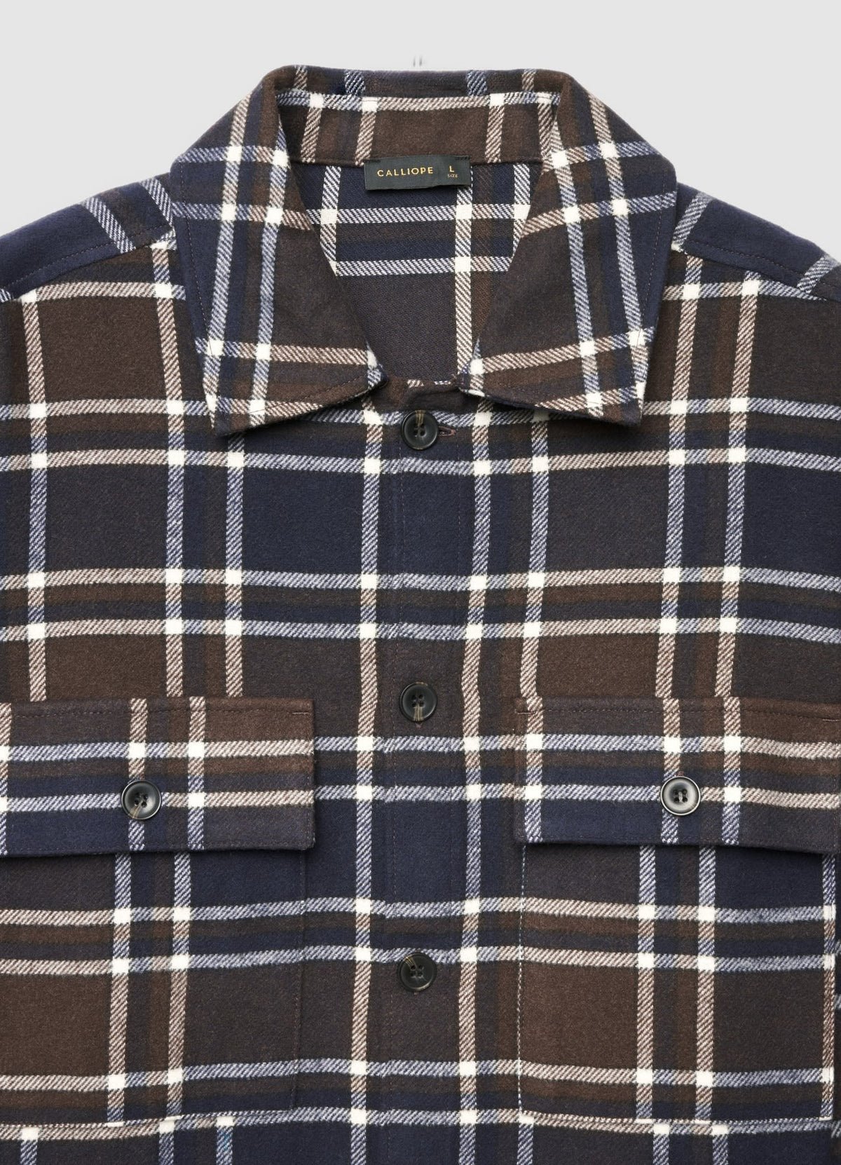 Brown checked overshirt