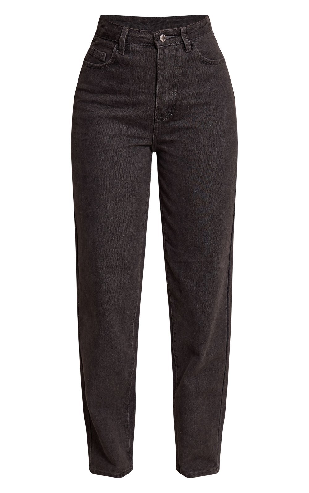 Washed grey high-waisted mom jeans - Tall