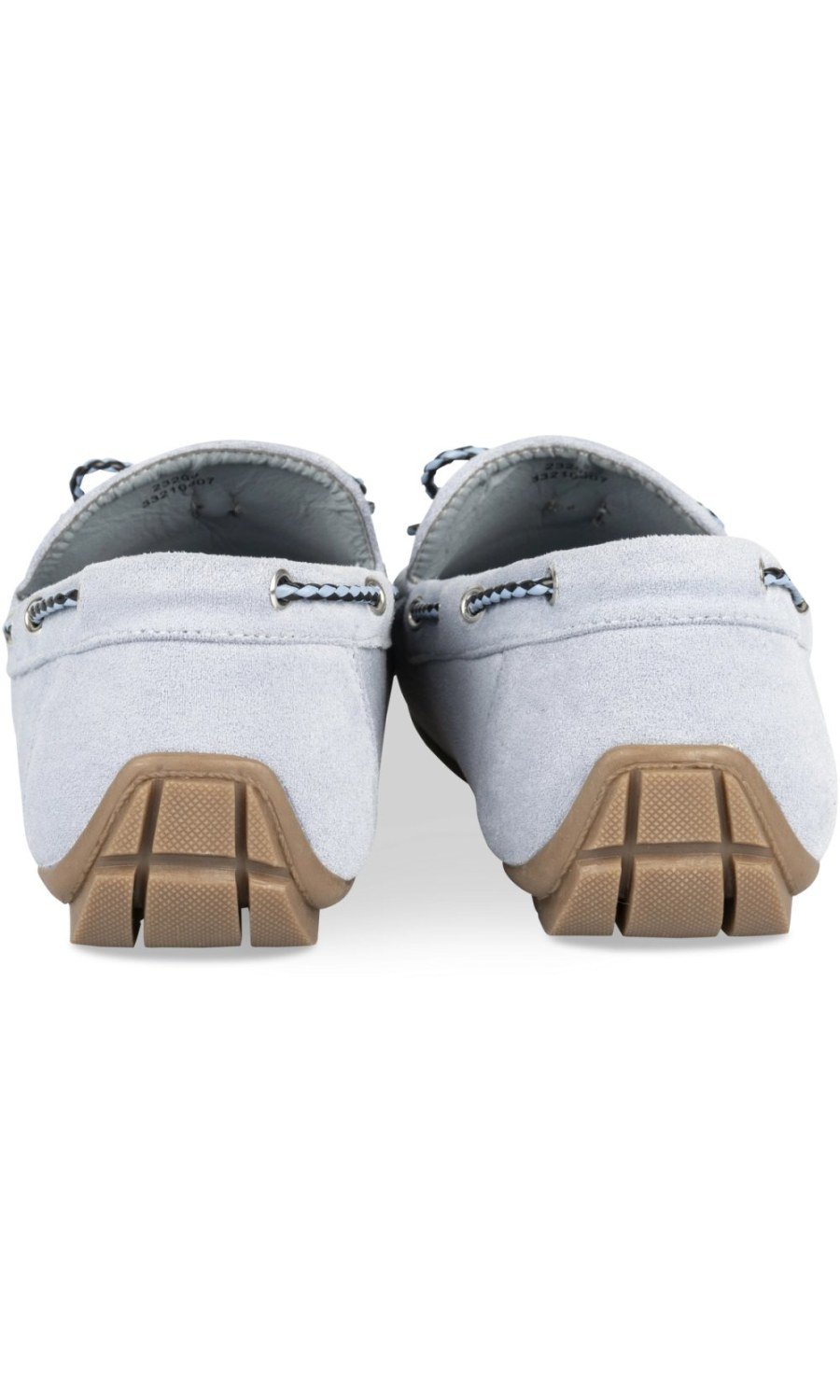 Sky blue loafers with braided cord