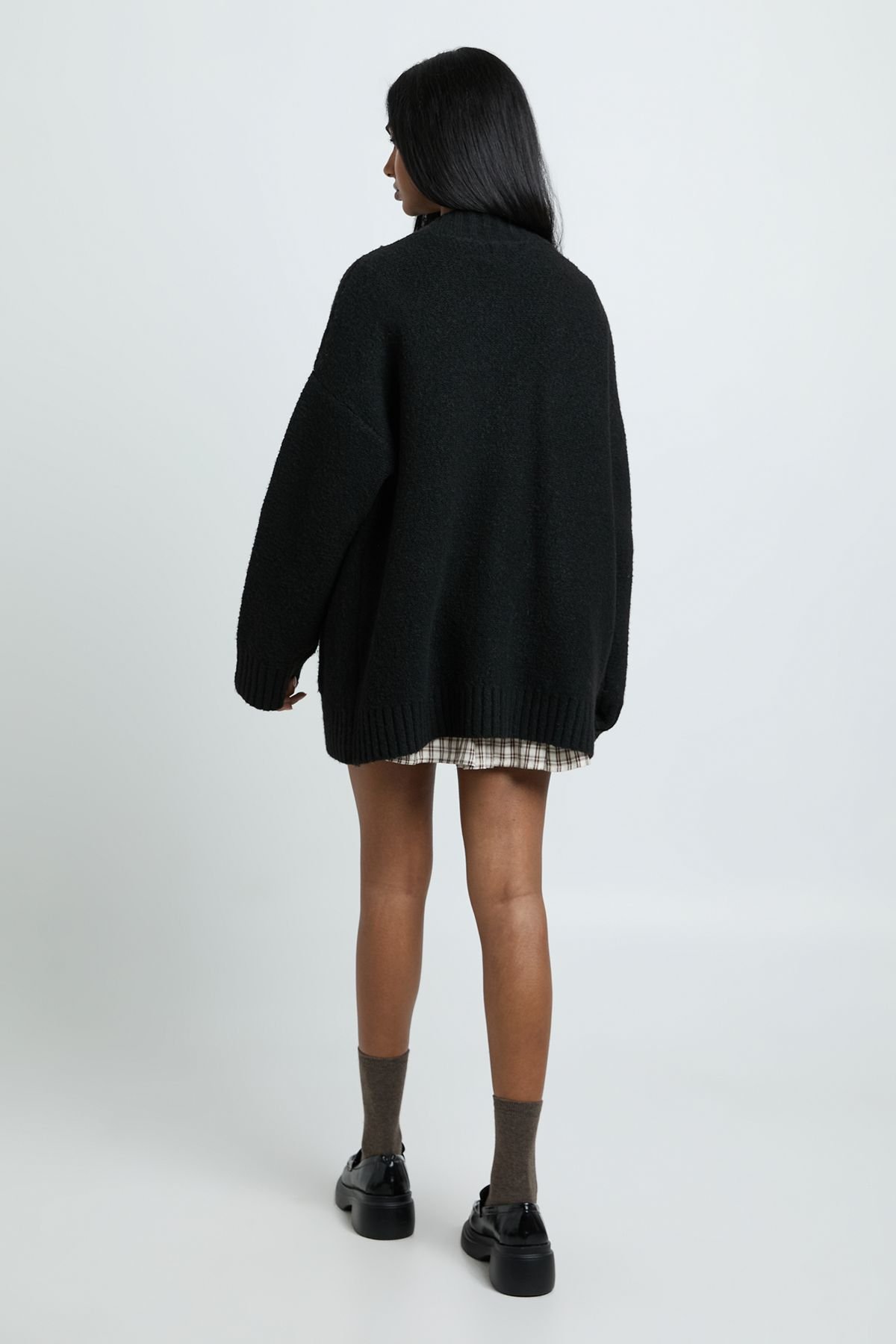 Gilet boyfriend oversize en maille épaisse