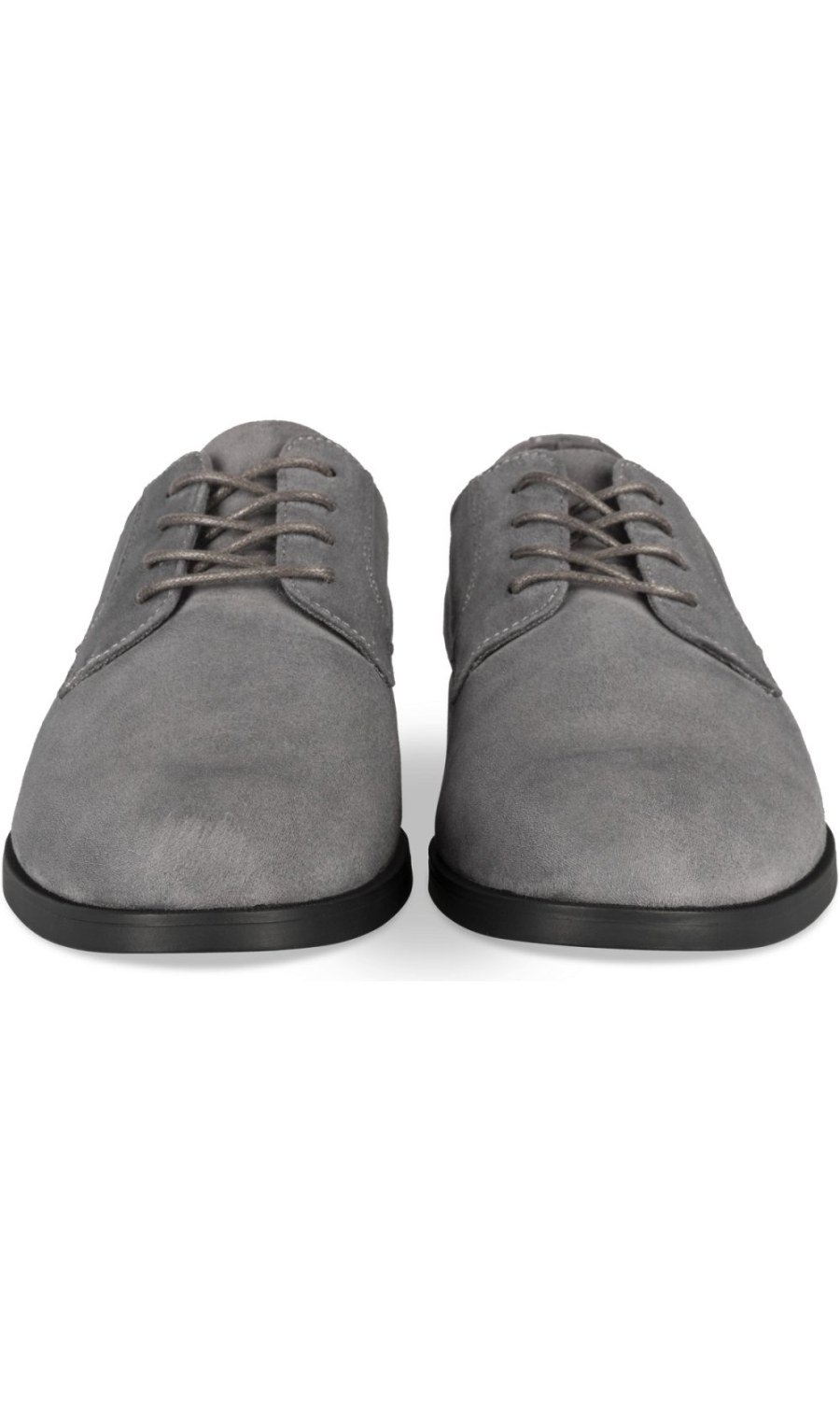 Derbies aspect suédine petit talon gris