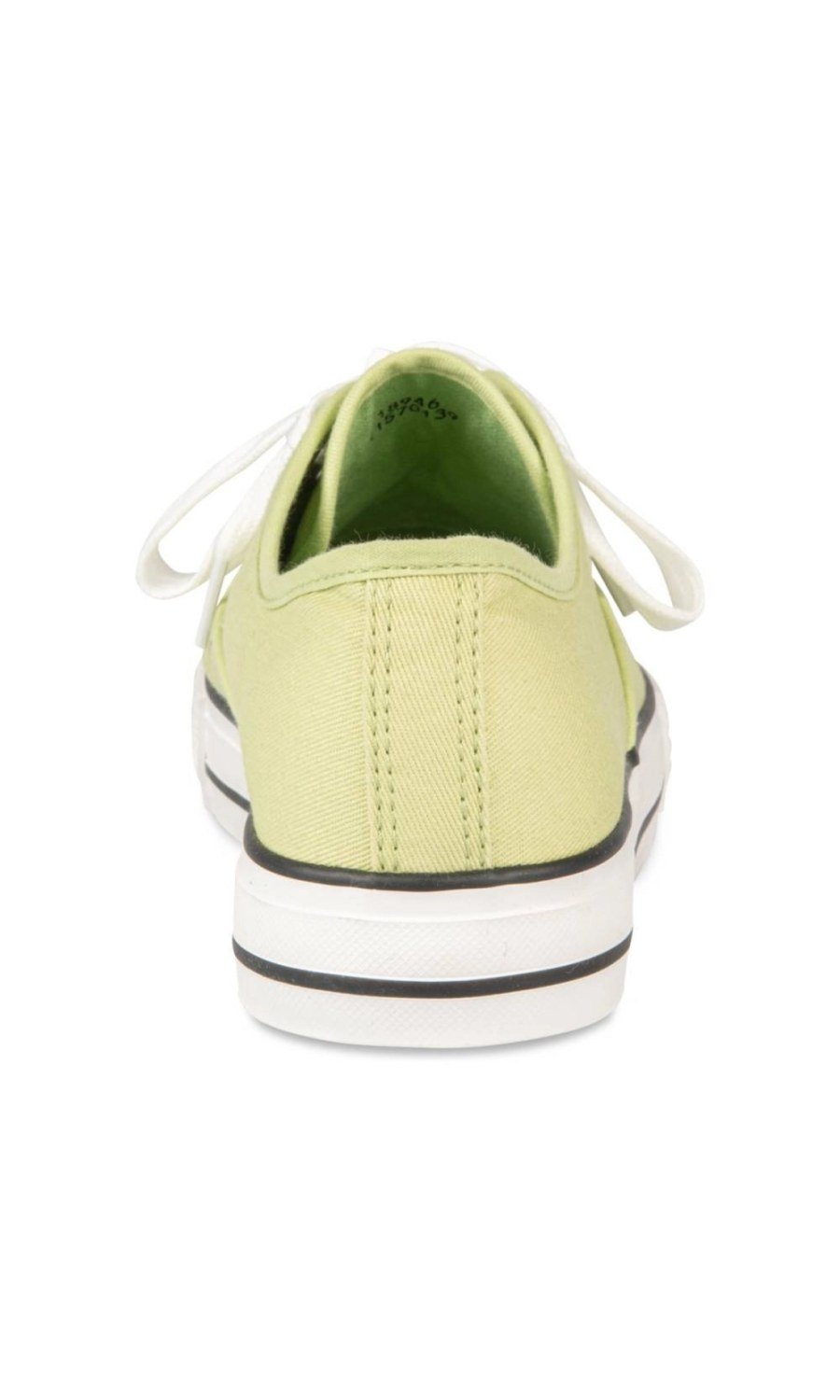 Pale yellow canvas low-top sneakers