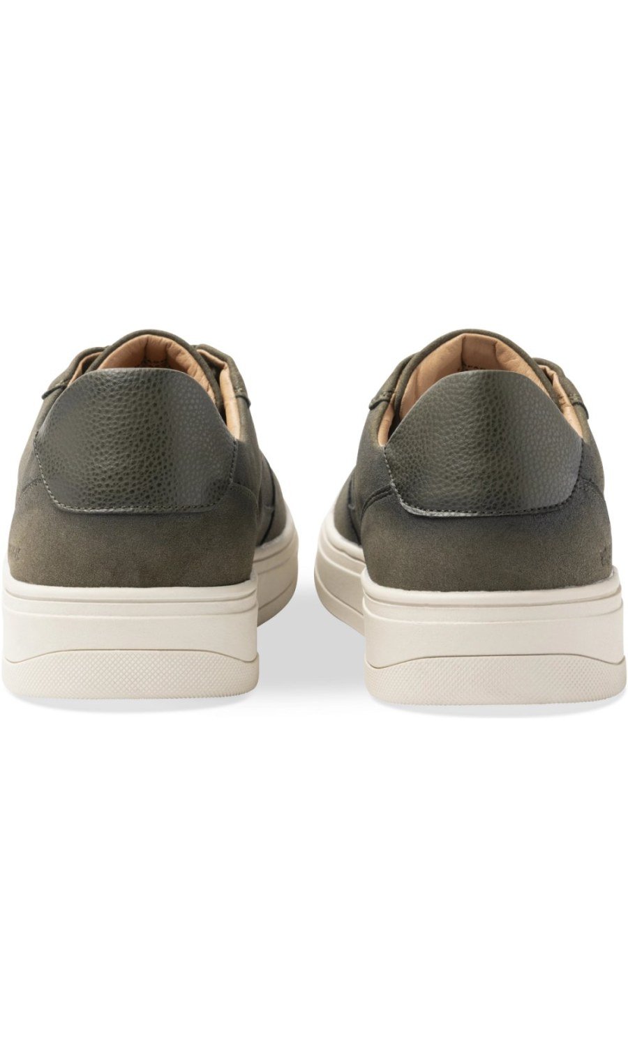 Baskets en suédine unies kaki