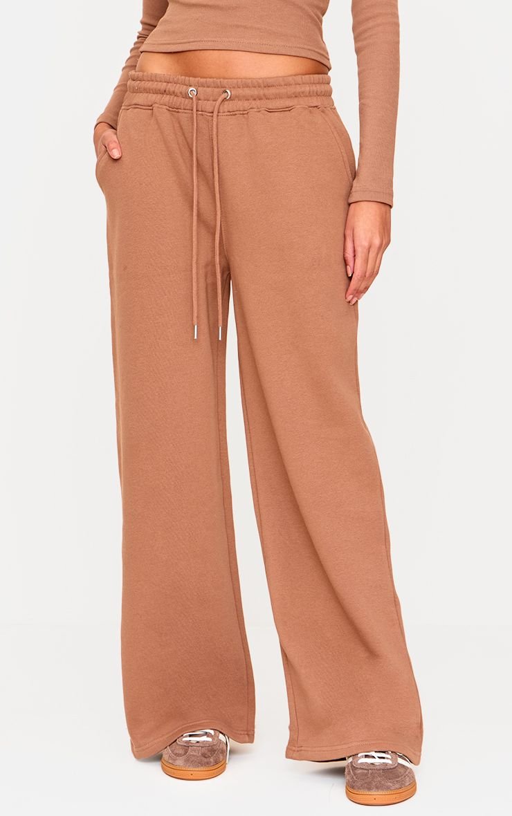 Drawstring wide leg joggers