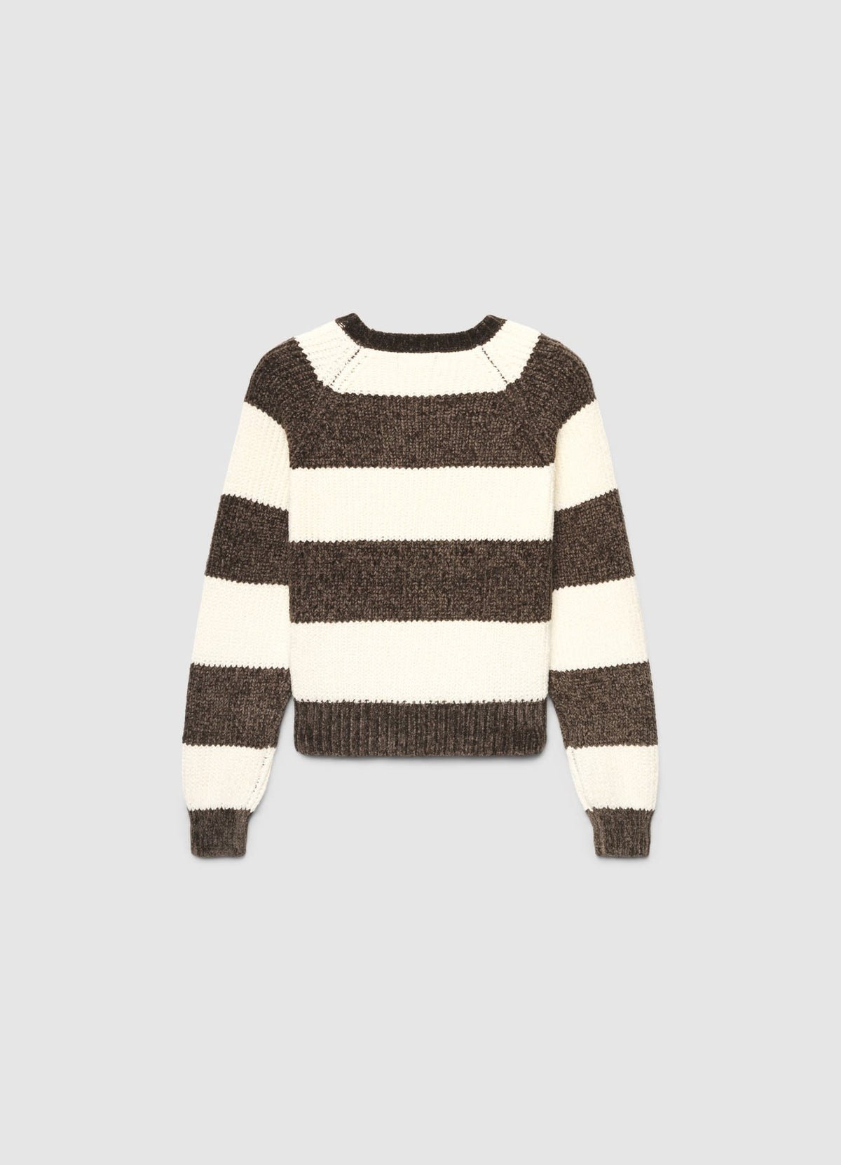 Striped corduroy-effect crew-neck jumper