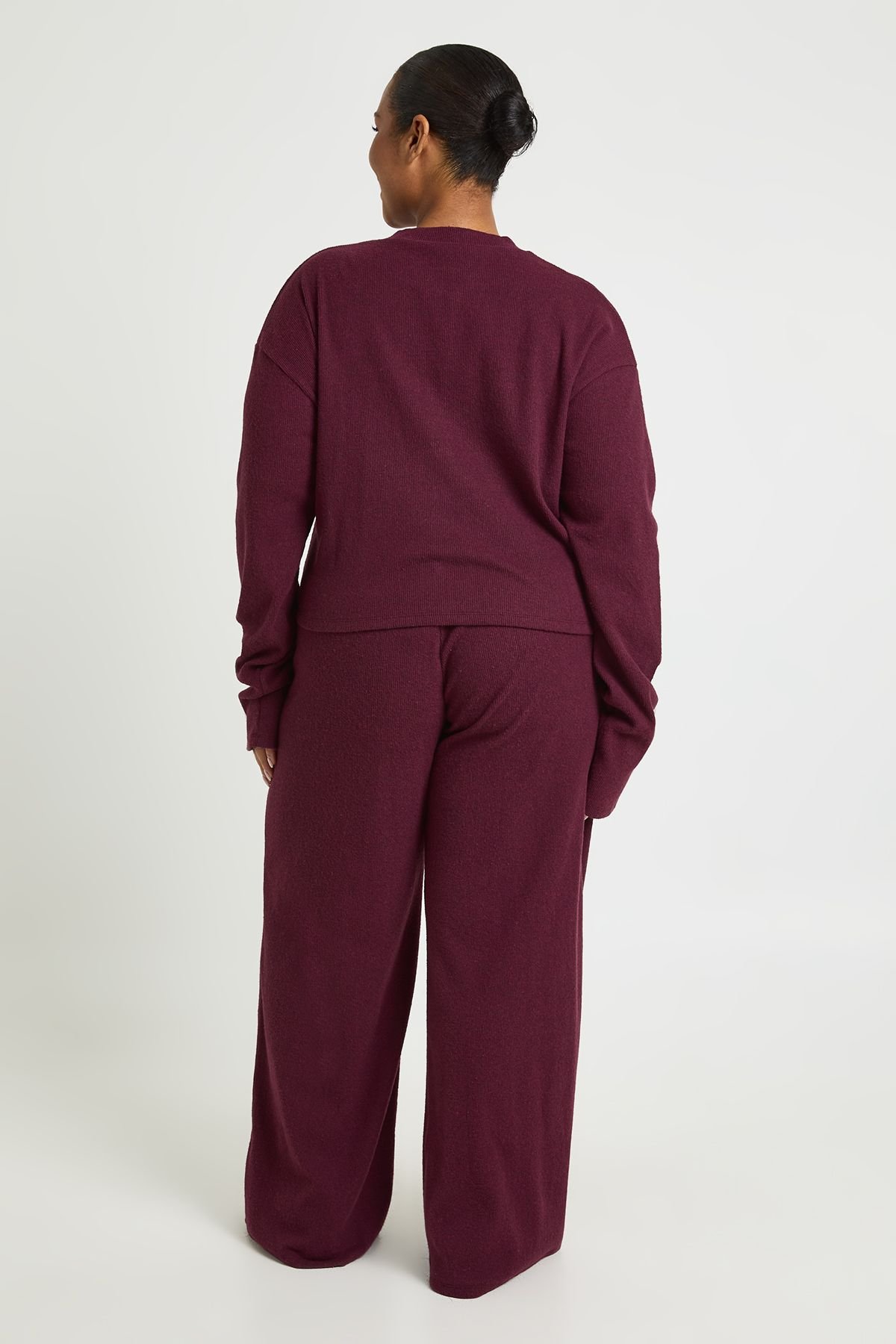 Pantalon ample côtelé jambe wasa3a - Taille kbira