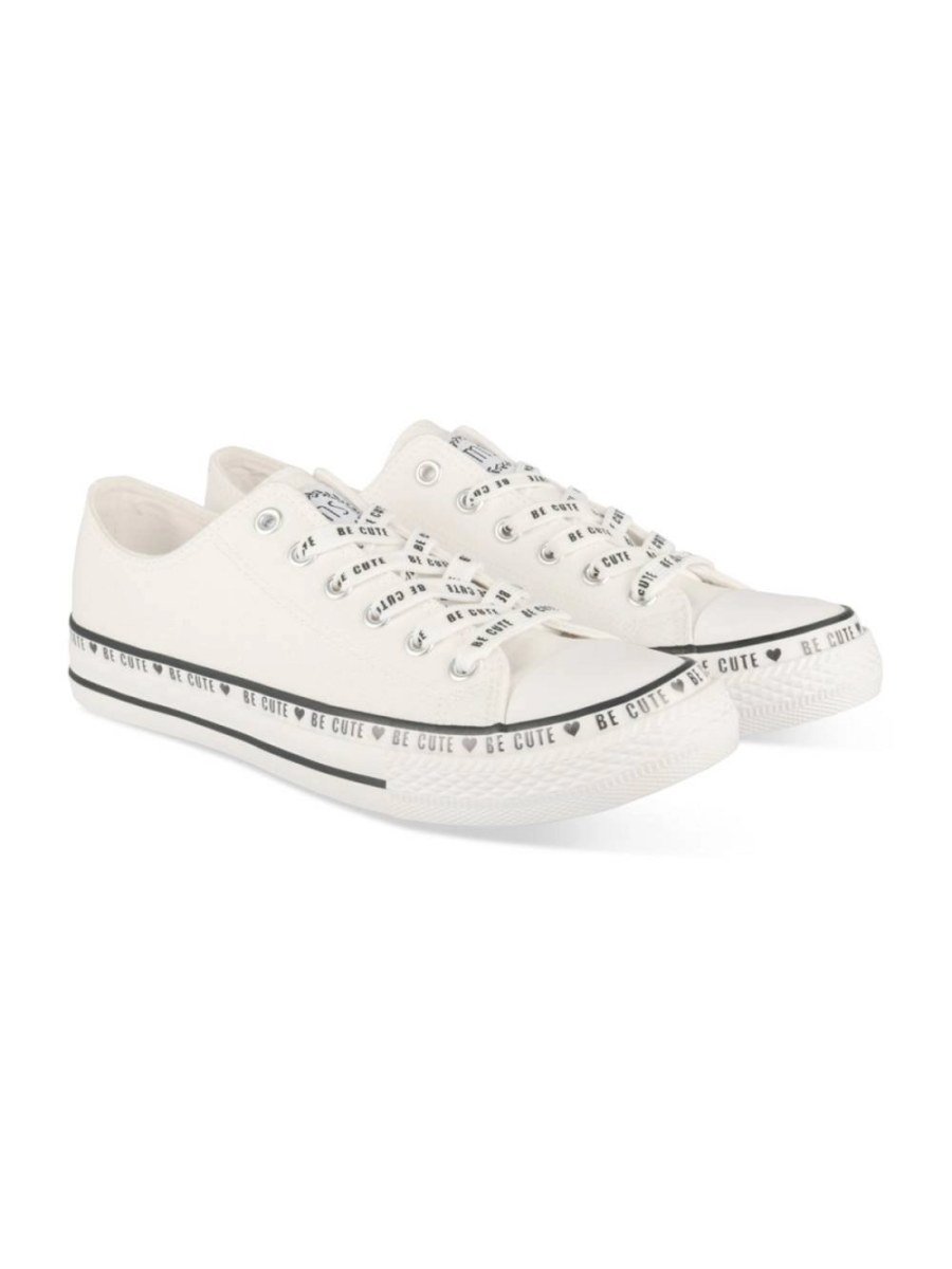 Baskets b toile bande « Be cute » byed