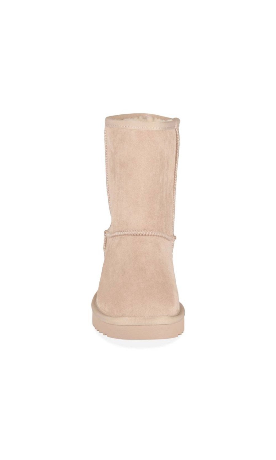 Beige faux suede boots