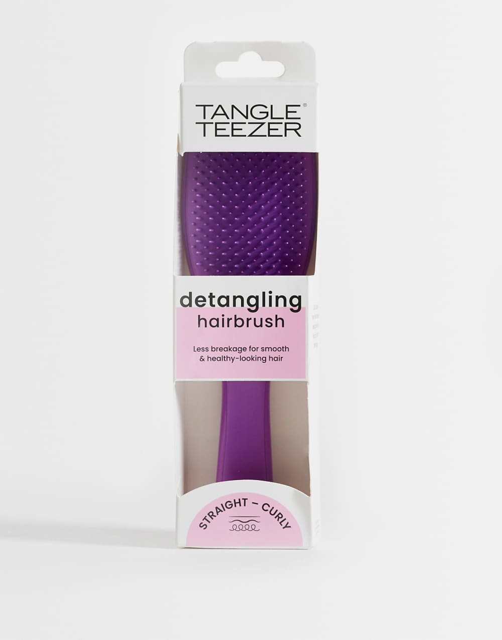 Detangling brush with double teeth - Purple