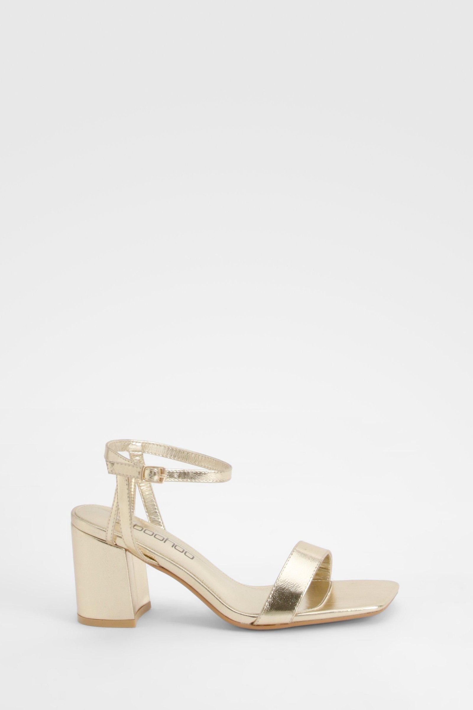 Two Part Square Toe Block Heels