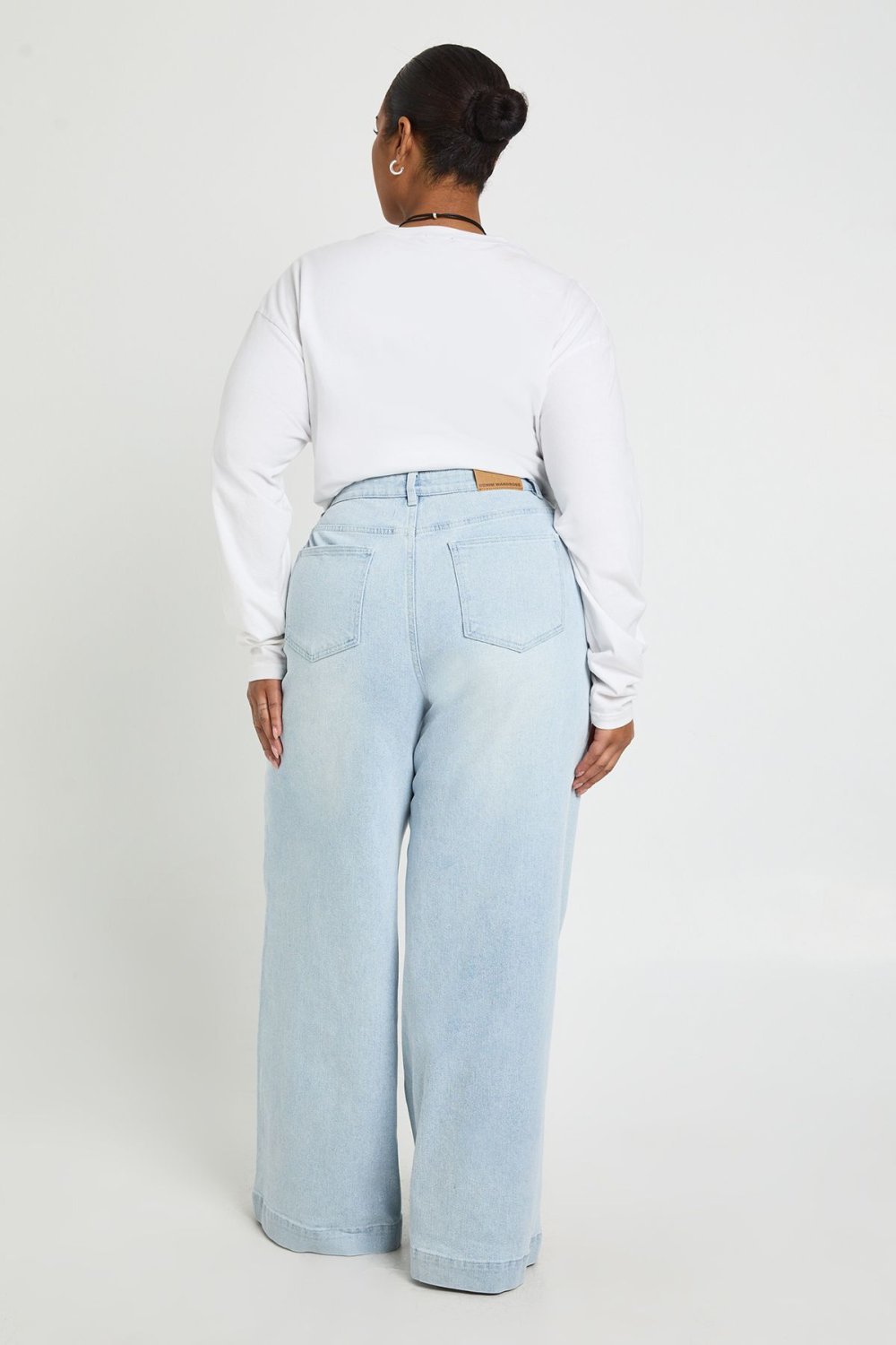 Jean large taille haute stretch - Grande taille