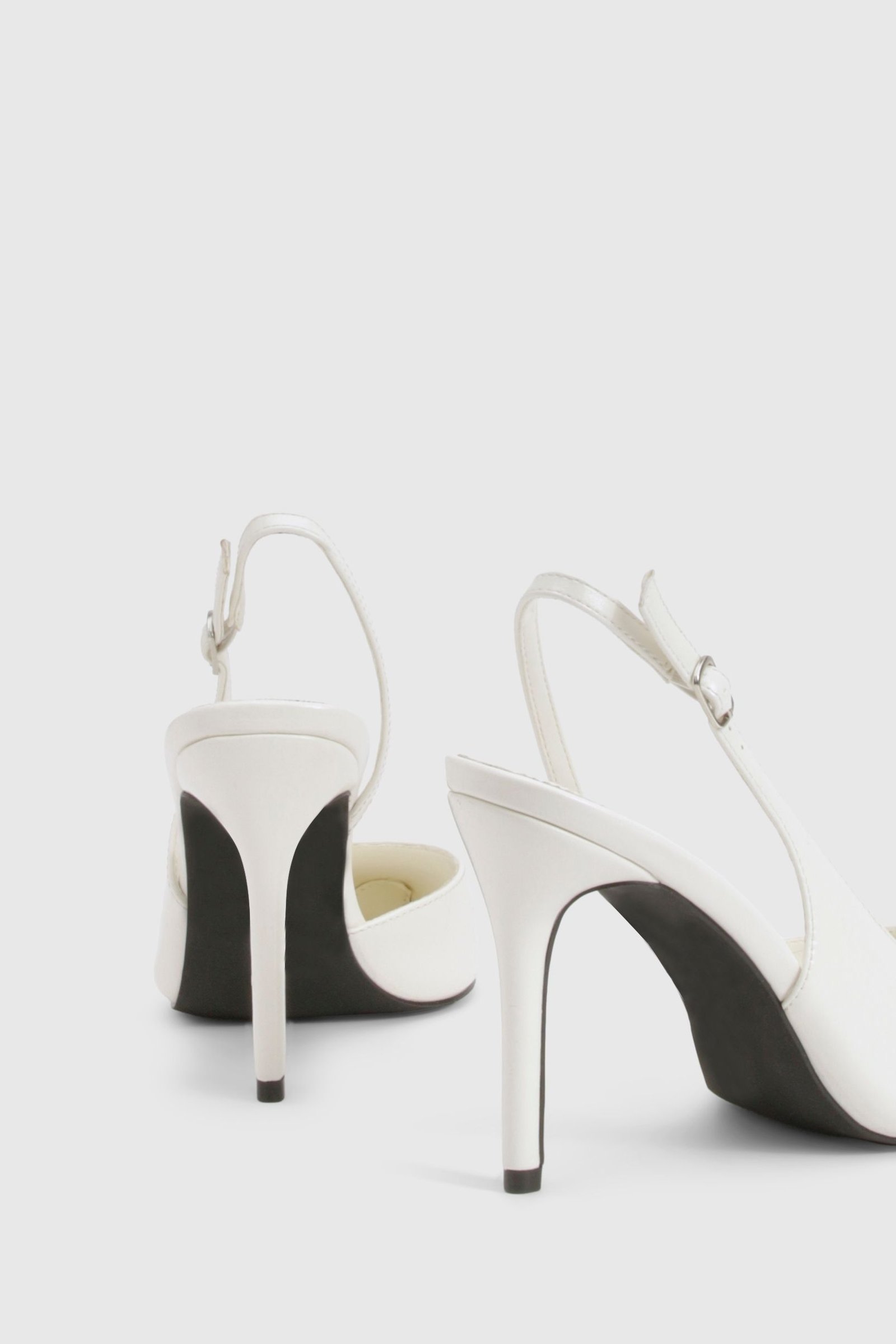 Escarpins b talon 3ali w bride - Byed - Pied large