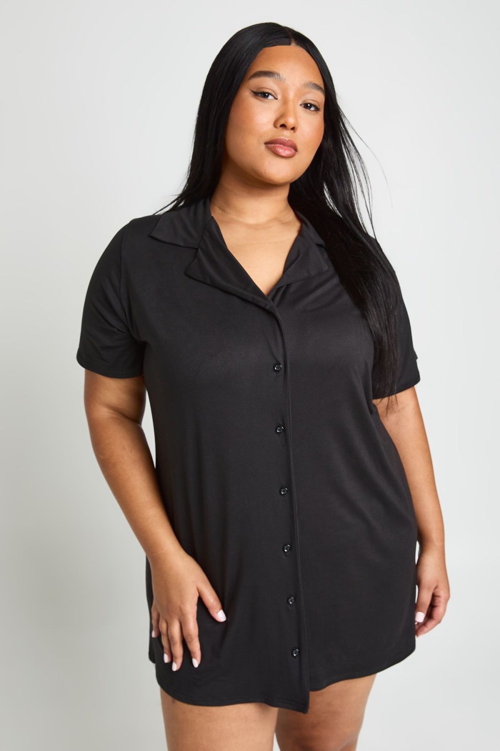 Short-sleeve nightshirt - Plus size