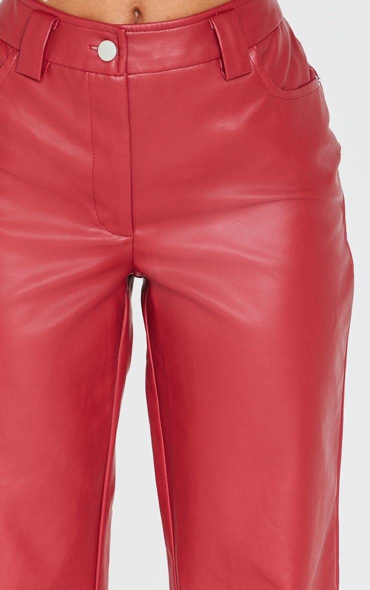 Petite PU Flared Trousers