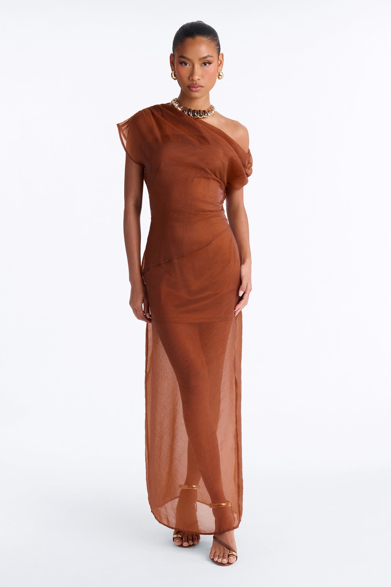 Robe twila b taffetas, ktaf mkchoufin