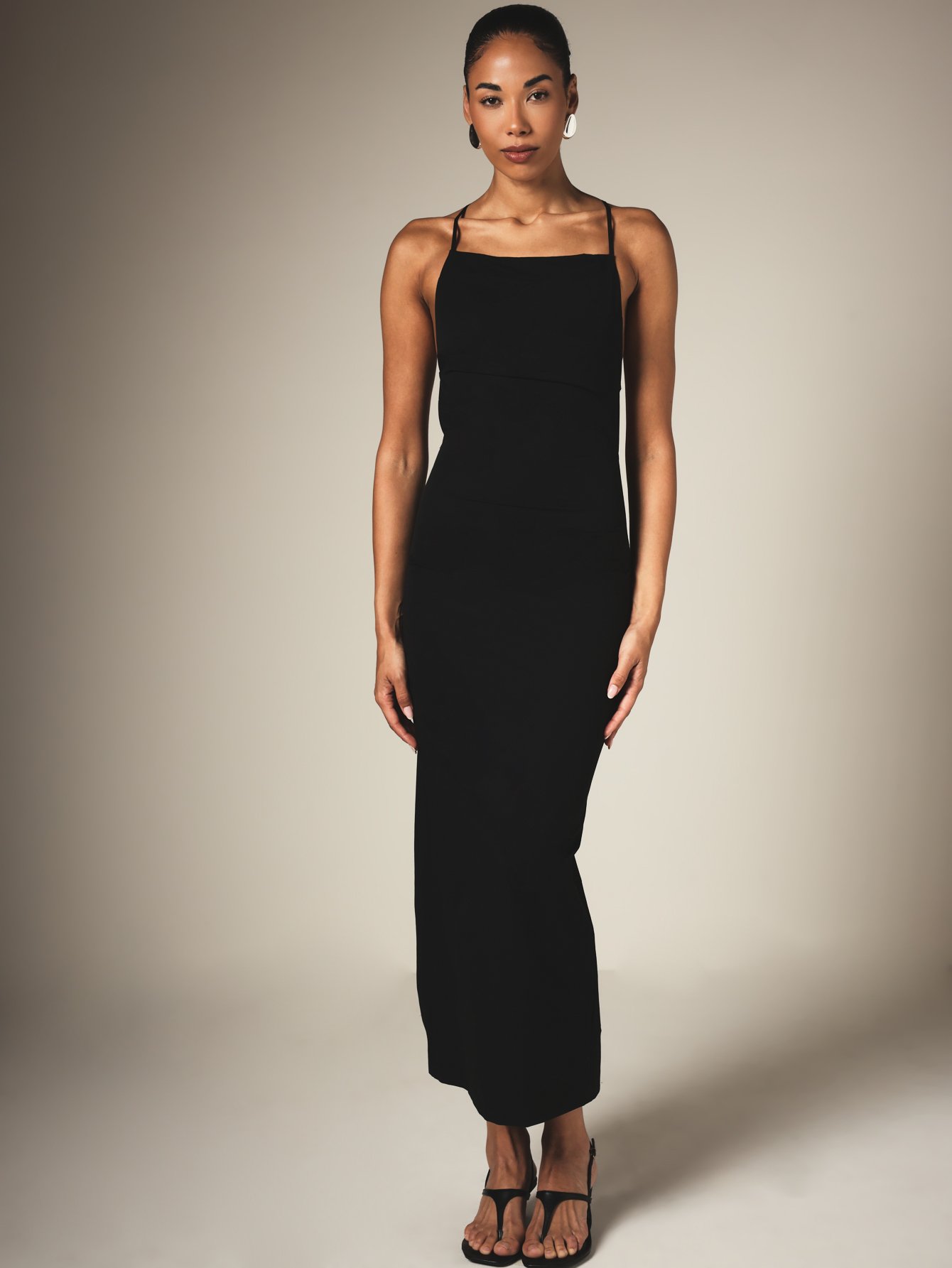 Robe dher 3ryan col carré b bretelles croisées