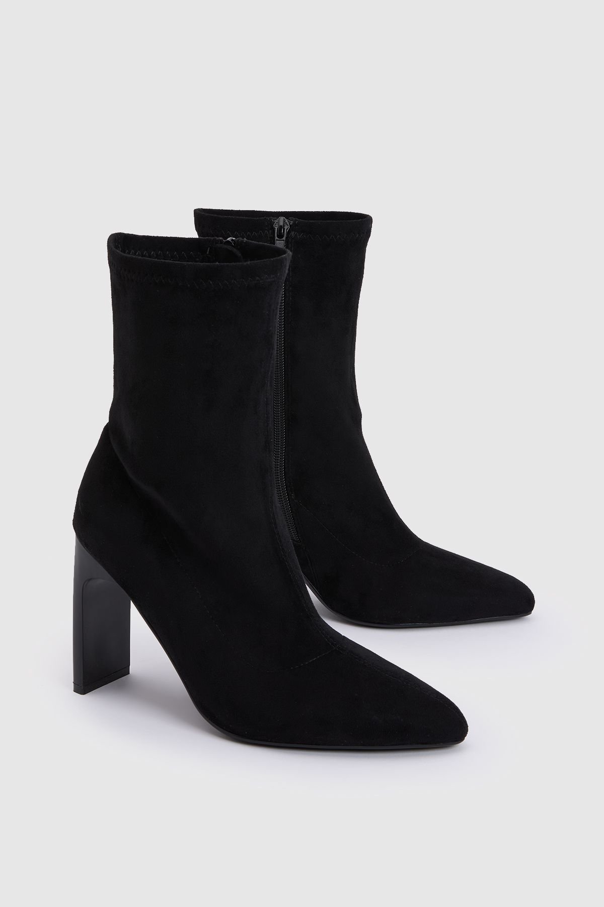 Bottines chaussettes extensibles à talon