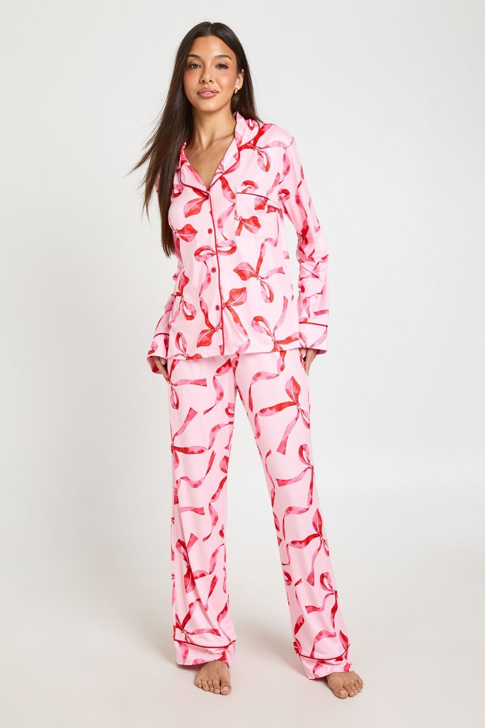 Pyjama chemise w sarwal b fyonkat wardi