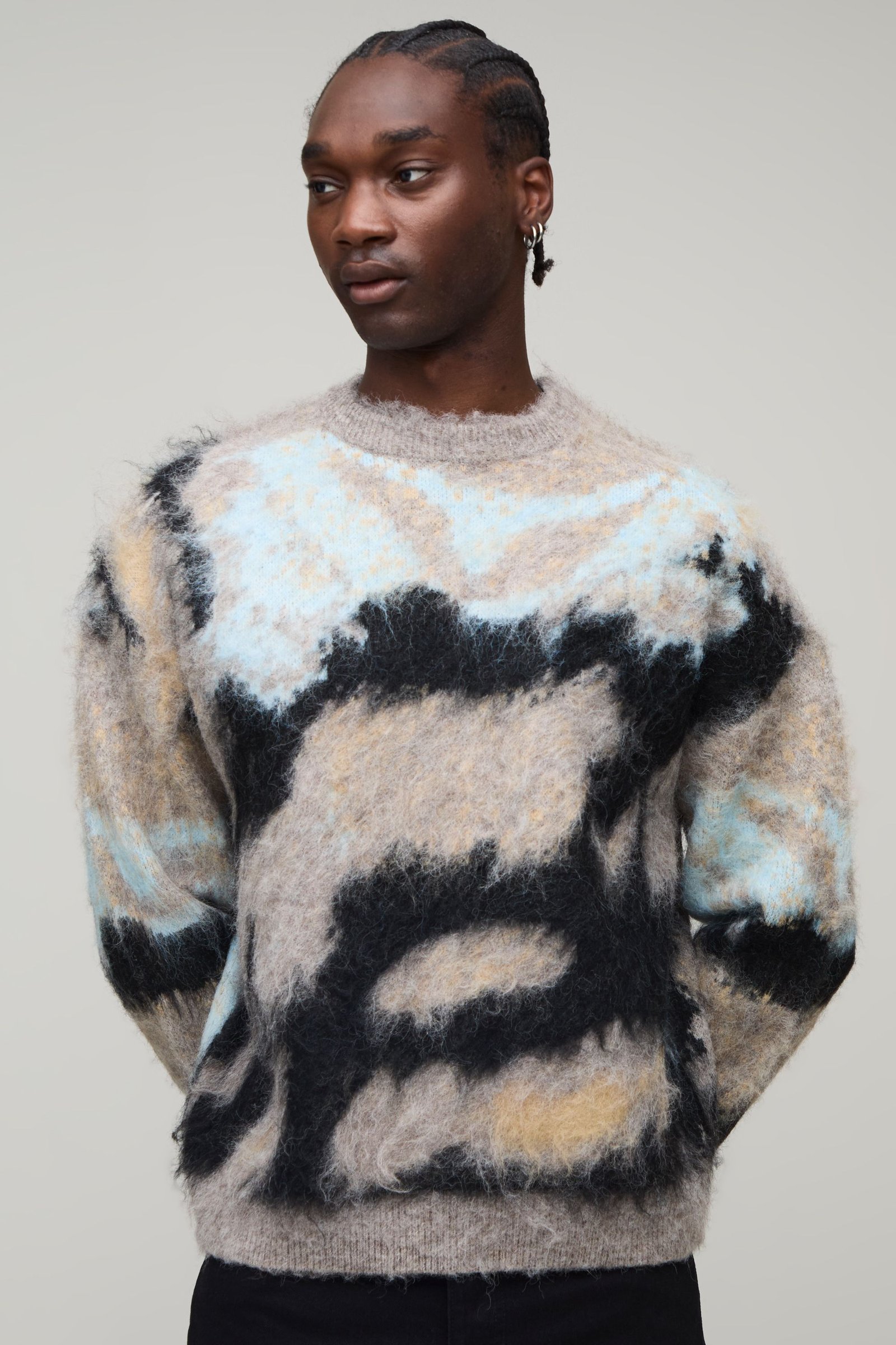 Pull oversize ombré abstrait - Tall