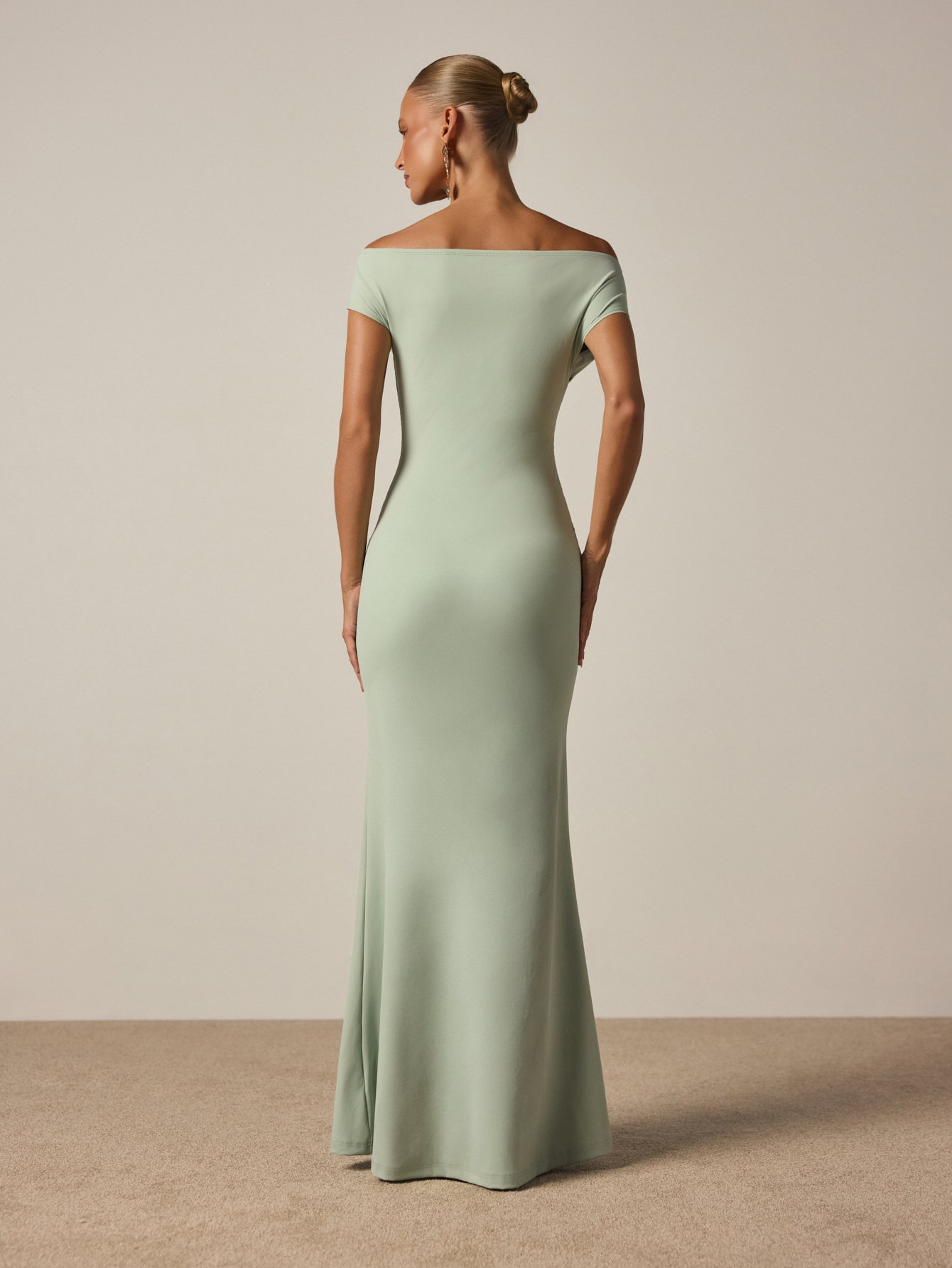 Robe De Soirée Sirène Froncée À Épaules Dénudées