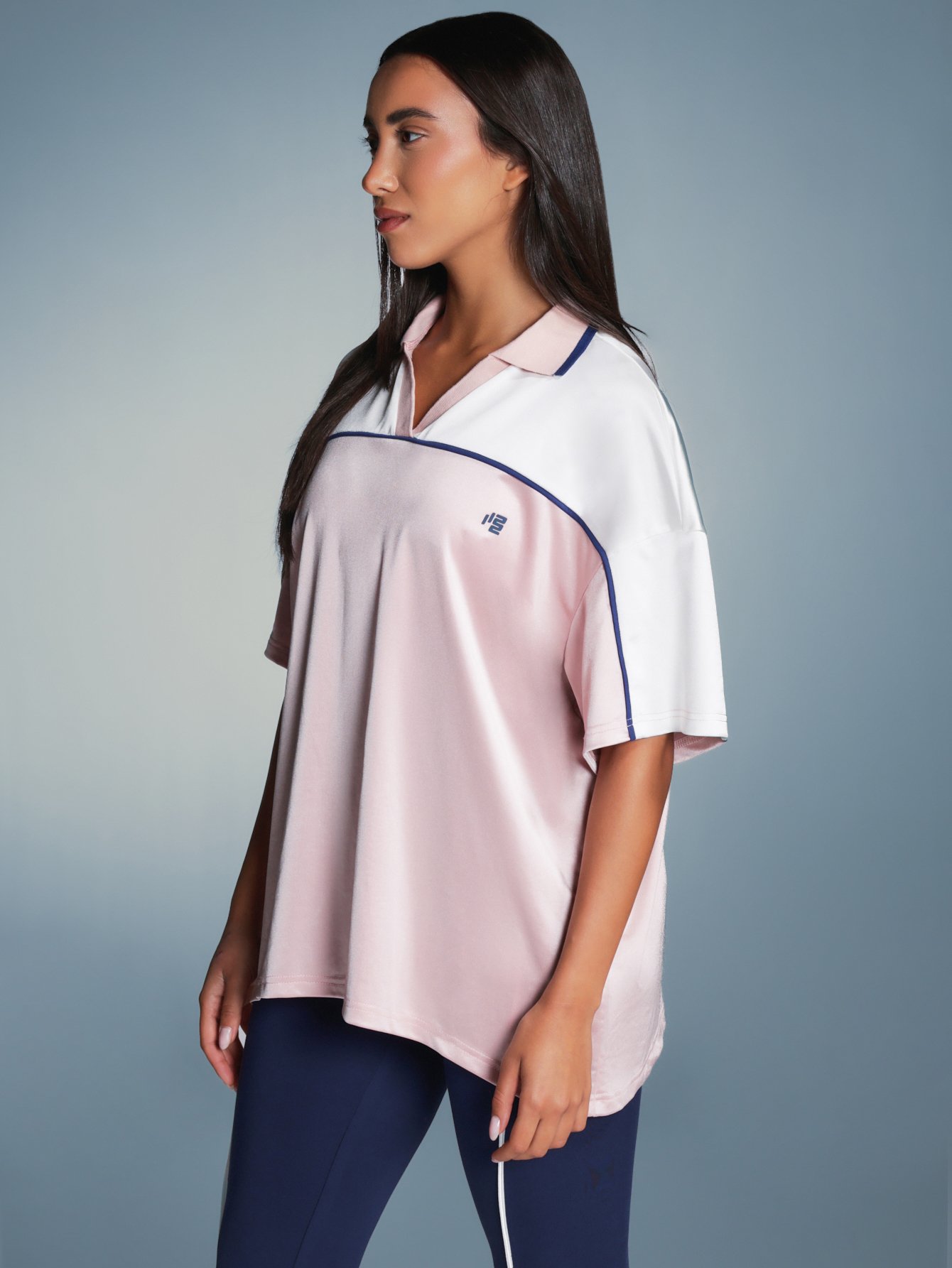 Top polo oversize b alwan mkhalfin col V