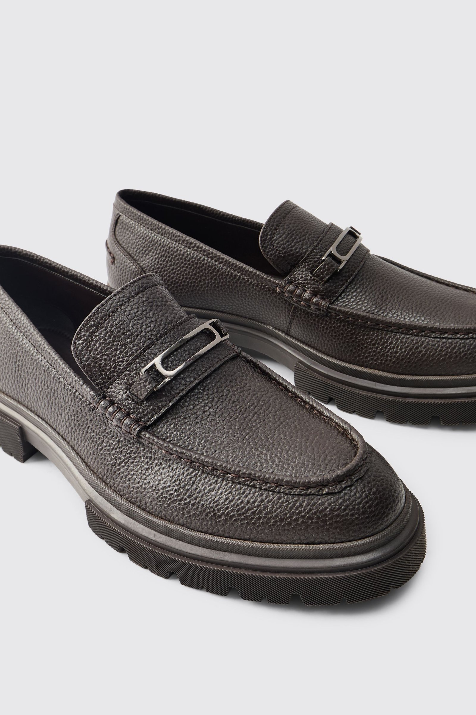 Mocassin En SYNTHÉTIQUE Texturé À Semelle Épaisse