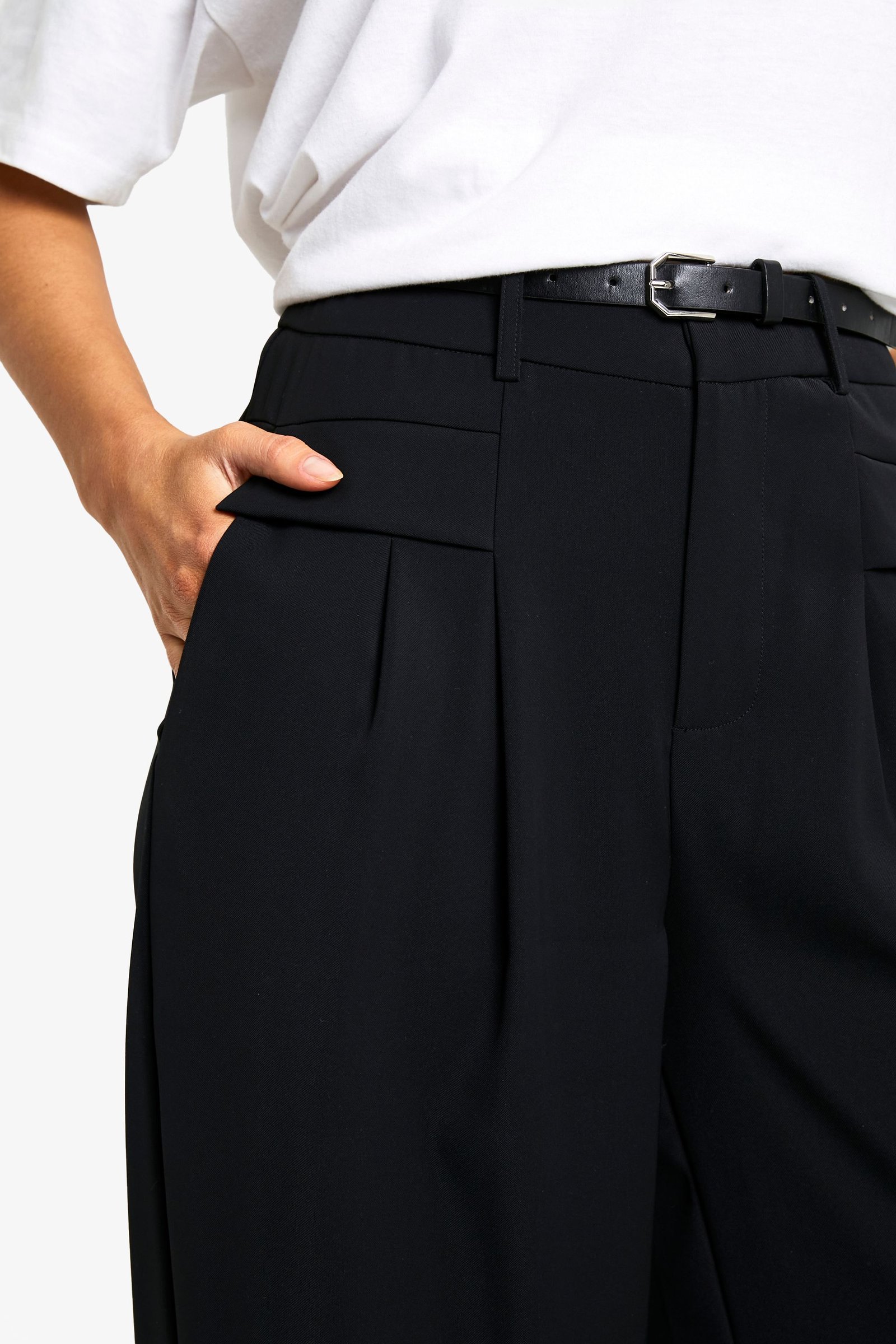 Pantalon fluide ceinturé - Grande taille