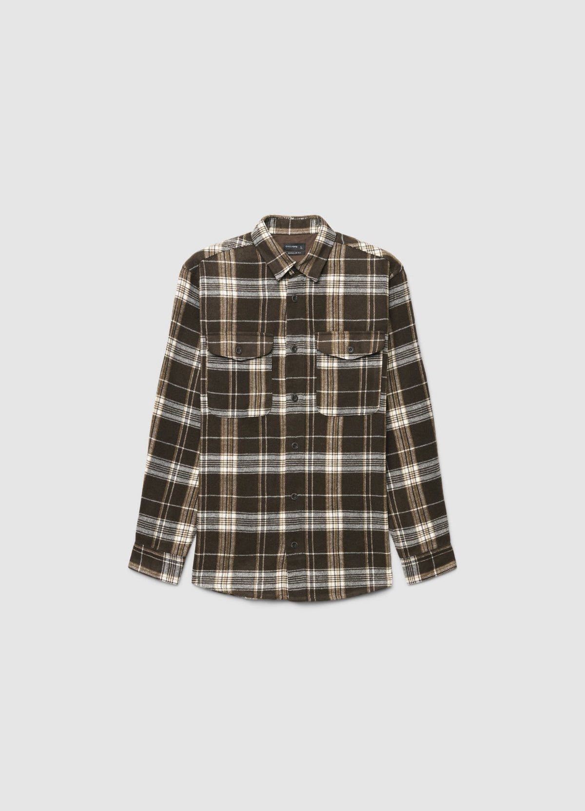 Checked shirt with flap pockets
