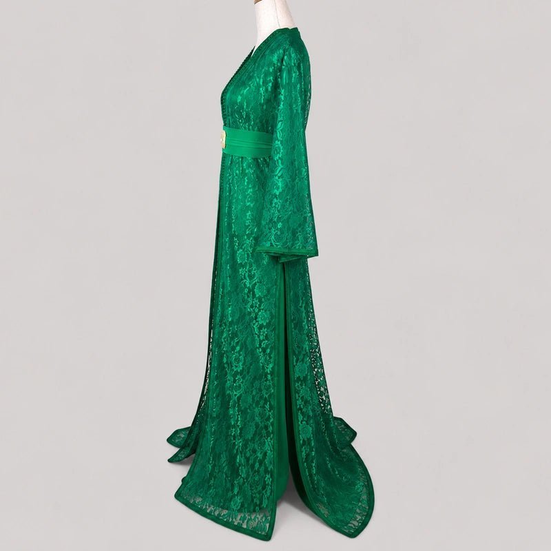 Takchita en dentelle vert émeraude